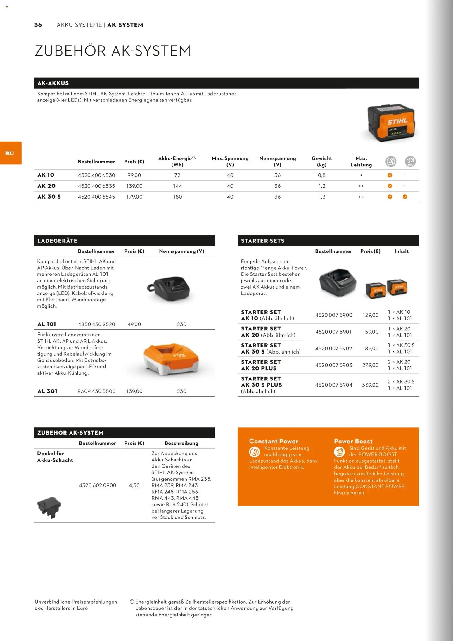 STIHL Katalog – gültig ab 01.01.2026 | Seite: 36 | Produkte: Gewicht