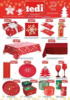 28.11.2025 tarihinden itibaren geçerli olan Tedi  kataloğu önizlemesi | Sayfa: 4 | Ürünler: Amerikan servis, Tepsi, Masa örtüsü, El havlusu
