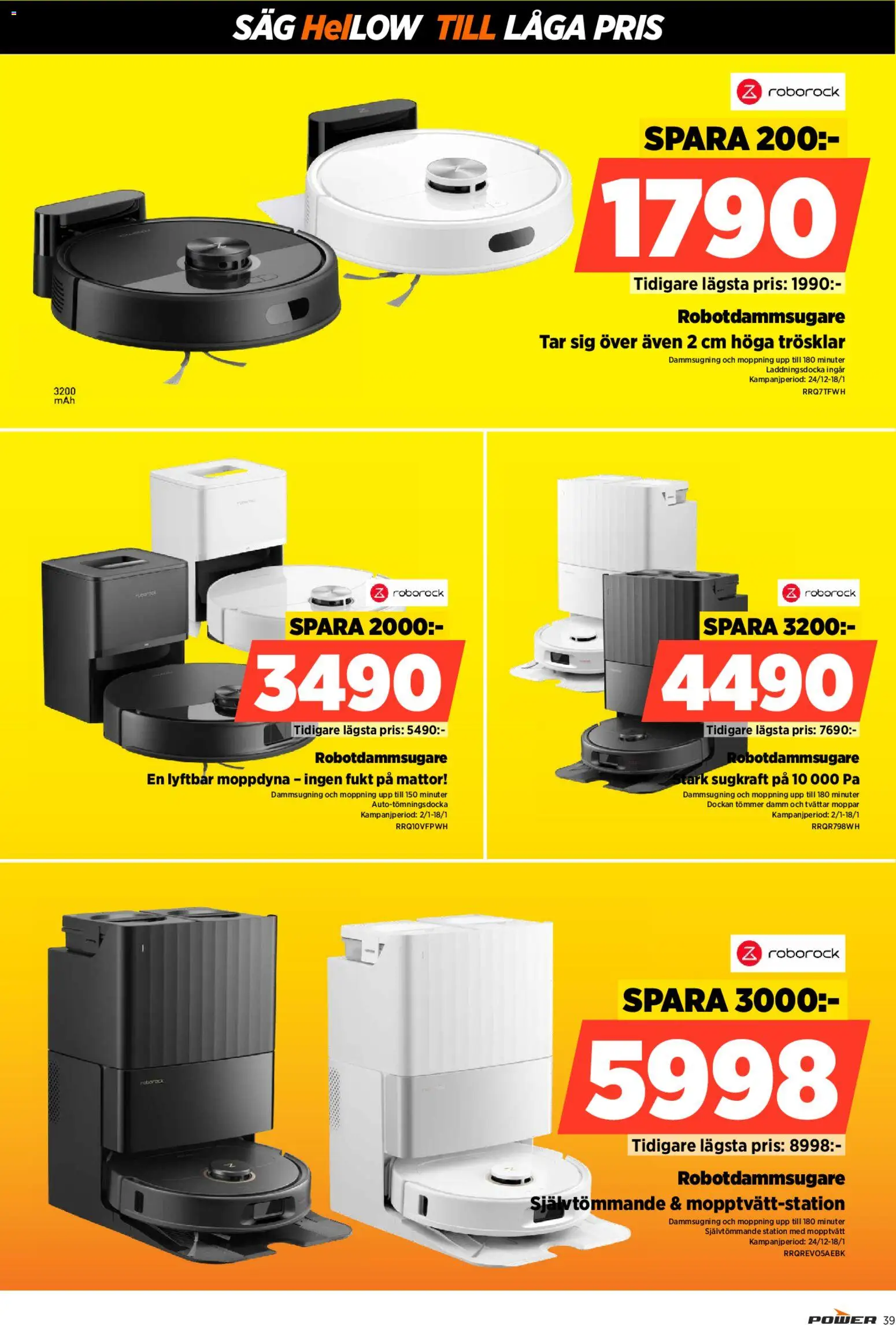 Power reklamblad aktuell från 05.01.2026 | Sida: 39 | Produkter: Såg, Robotdammsugare