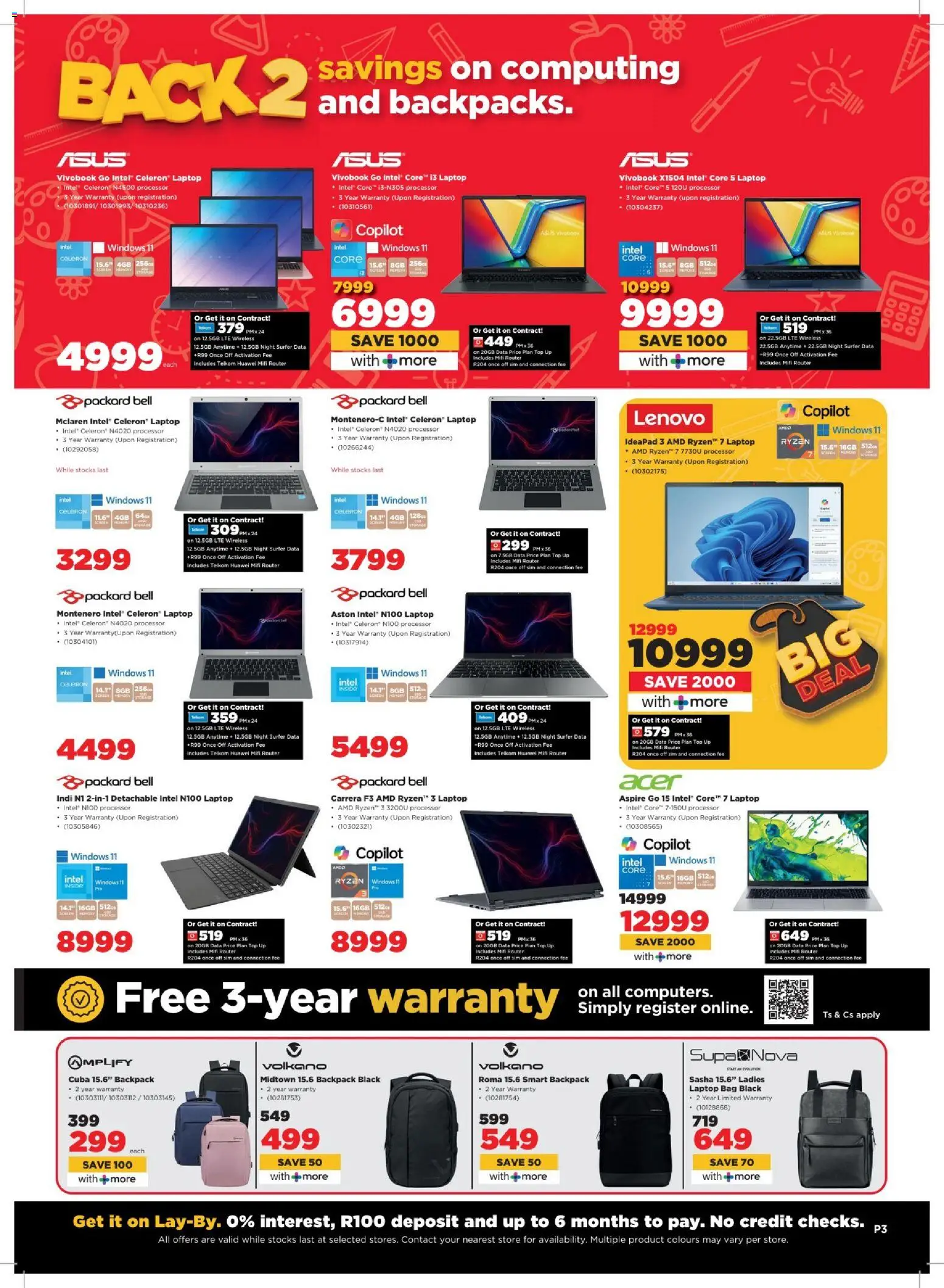 New HiFi Corp catalogue – valid from 29.12.2025 | Page: 3 | Products: Sim, Router, Bag, Laptop