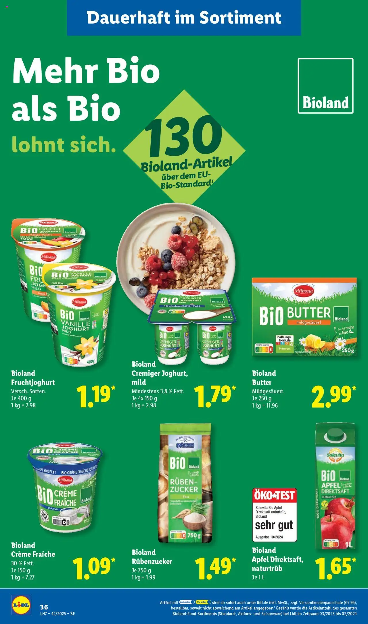 Lidl Prospekt Zossen – gültig ab 13.10.2025 | Seite: 58 | Produkte: Butter, Äpfel, Fruchtjoghurt, Mango