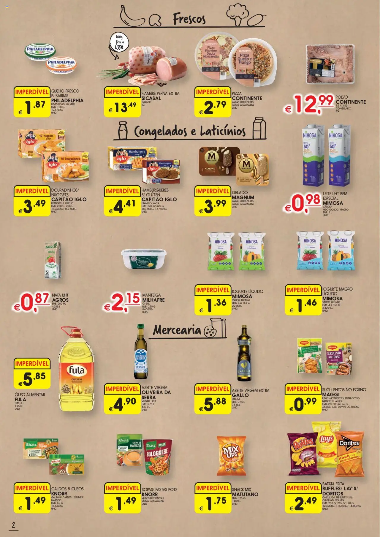 Meu Super folheto Madeira │ válido de 24.07.2025 | Página: 2 | Produtos: Batata, Frango, Pizza, Iogurte liquido