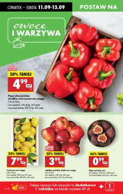 Papryka polska słodka czerwona na wagę, Słodka czerwona papryka na wagę, 0,50 zł/100 g. od 11.09.2025 | Strona: 18