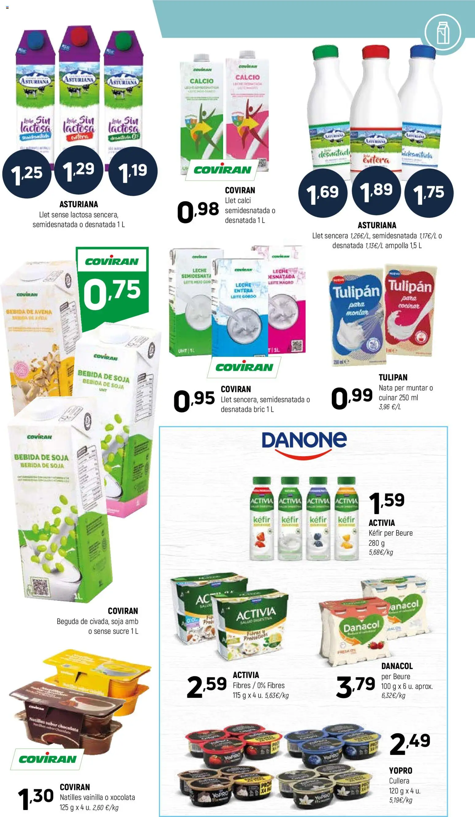 Coviran - Barcelona │ válido desde el 18.11.2025 | Página: 7 | Productos: Leche desnatada, Leche, Bebida de avena, Bebida de soja