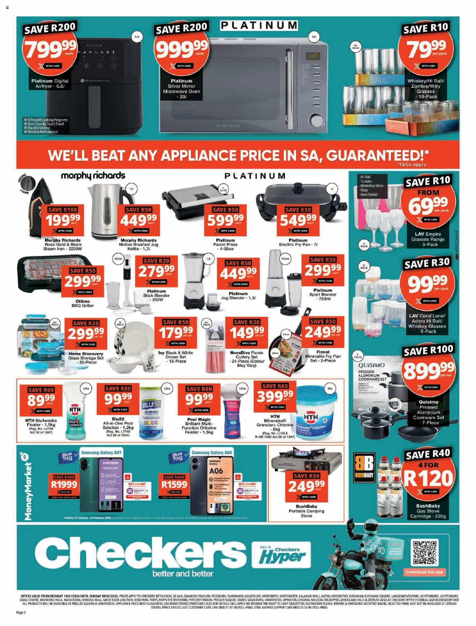 New Checkers catalogue – valid from 19.01.2026 | Page: 10 | Products: Glasses, Press, Wine, Gas stove