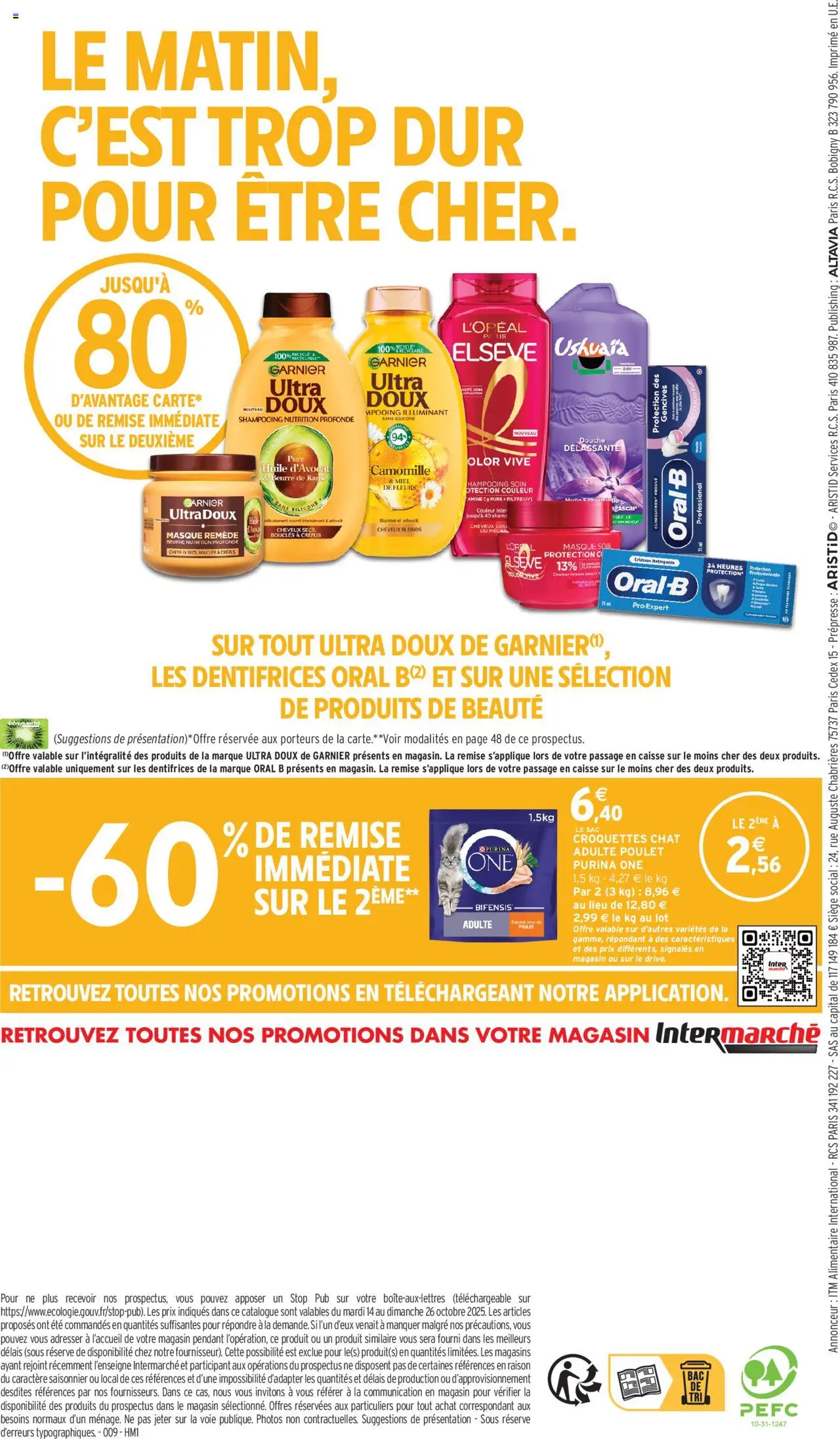 {H1} | Page: 52 | Produits: Shampooing, Miel, Douche, Croquettes chat