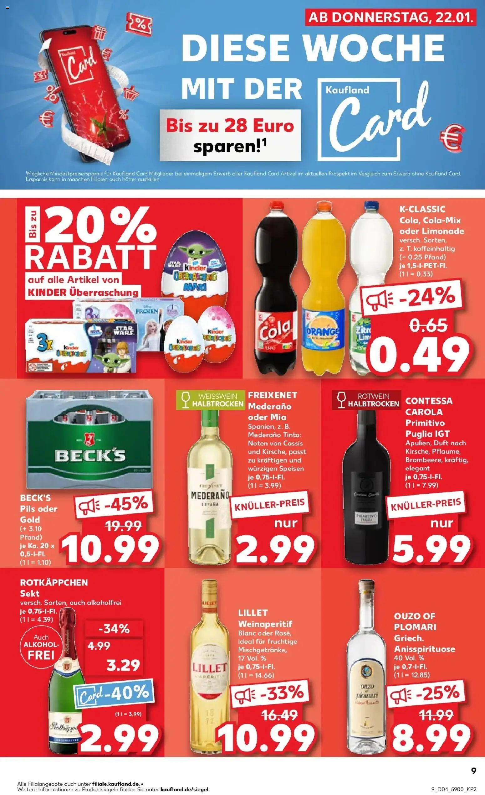 Kaufland prospekt Dresden	 – gültig ab 22.01.2026 | Seite: 11 | Produkte: Cola, Rotwein halbtrocken, Freixenet mederano, Rotkäppchen