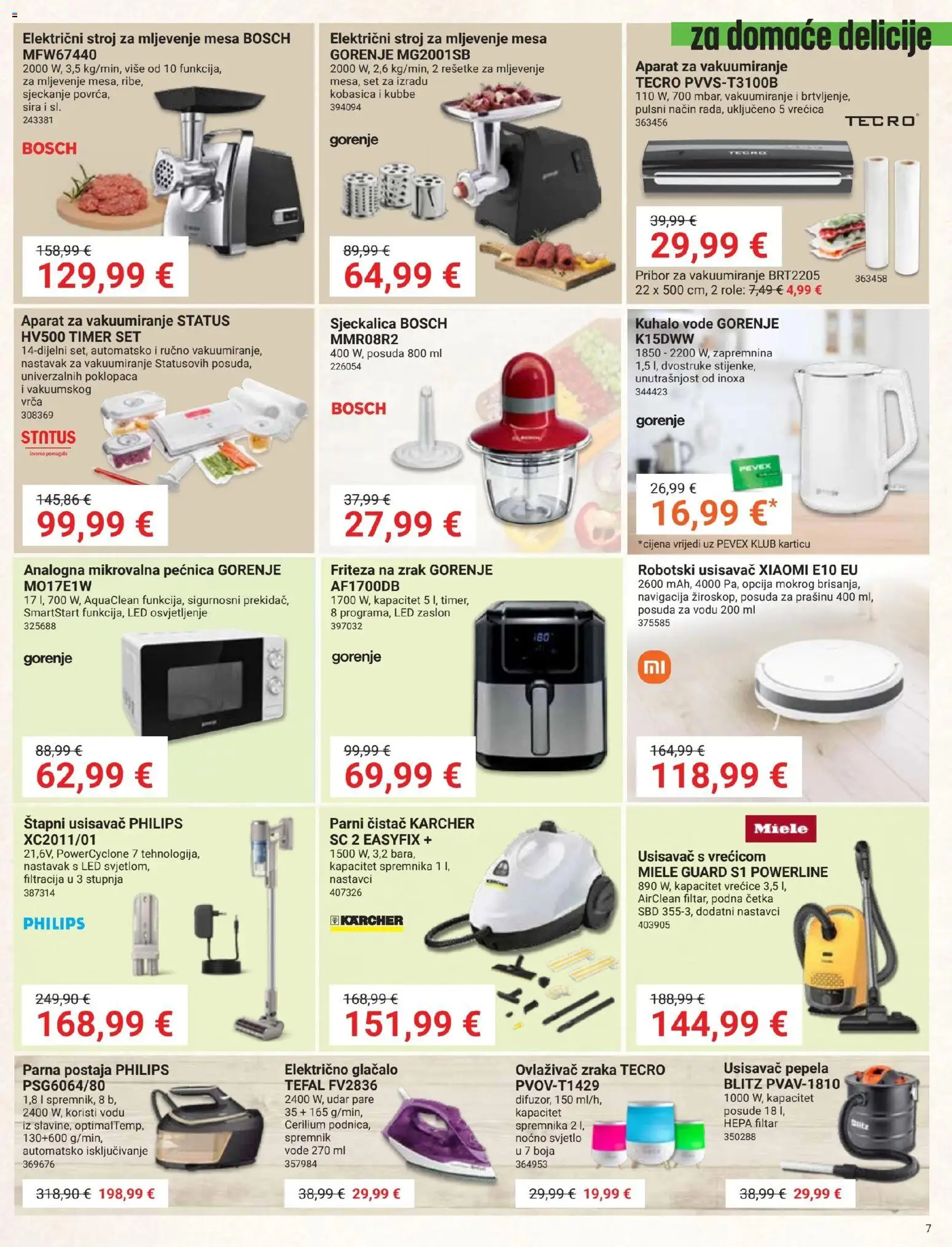 Pevex katalog | vrijedi od 23.10.2025 | Stranica: 7 | Proizvodi: Usisavač, Navigacija, Četka, Kärcher