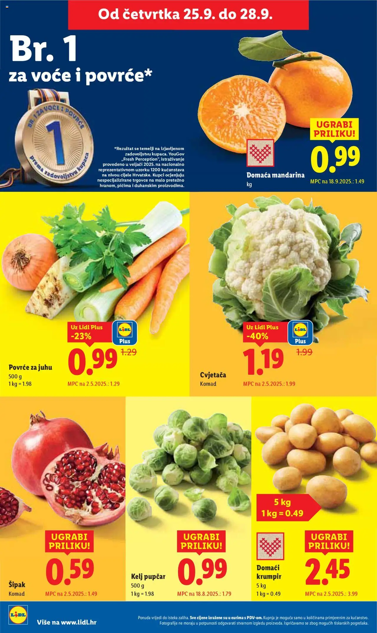 Lidl katalog | vrijedi od 22.09.2025 | Stranica: 66 | Proizvodi: Mandarina, Krumpir, Povrće, Voće