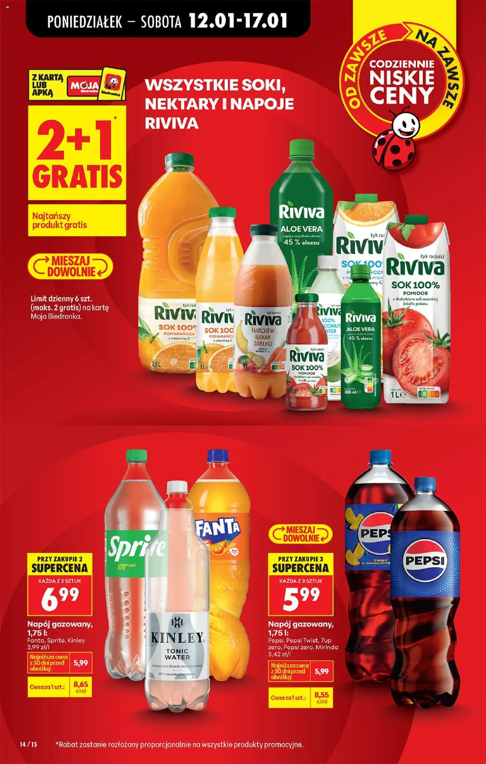 Biedronka gazetka od 12.01.2026 | Strona: 18 | Produkty: Karta, Napoje, Sok, Banan