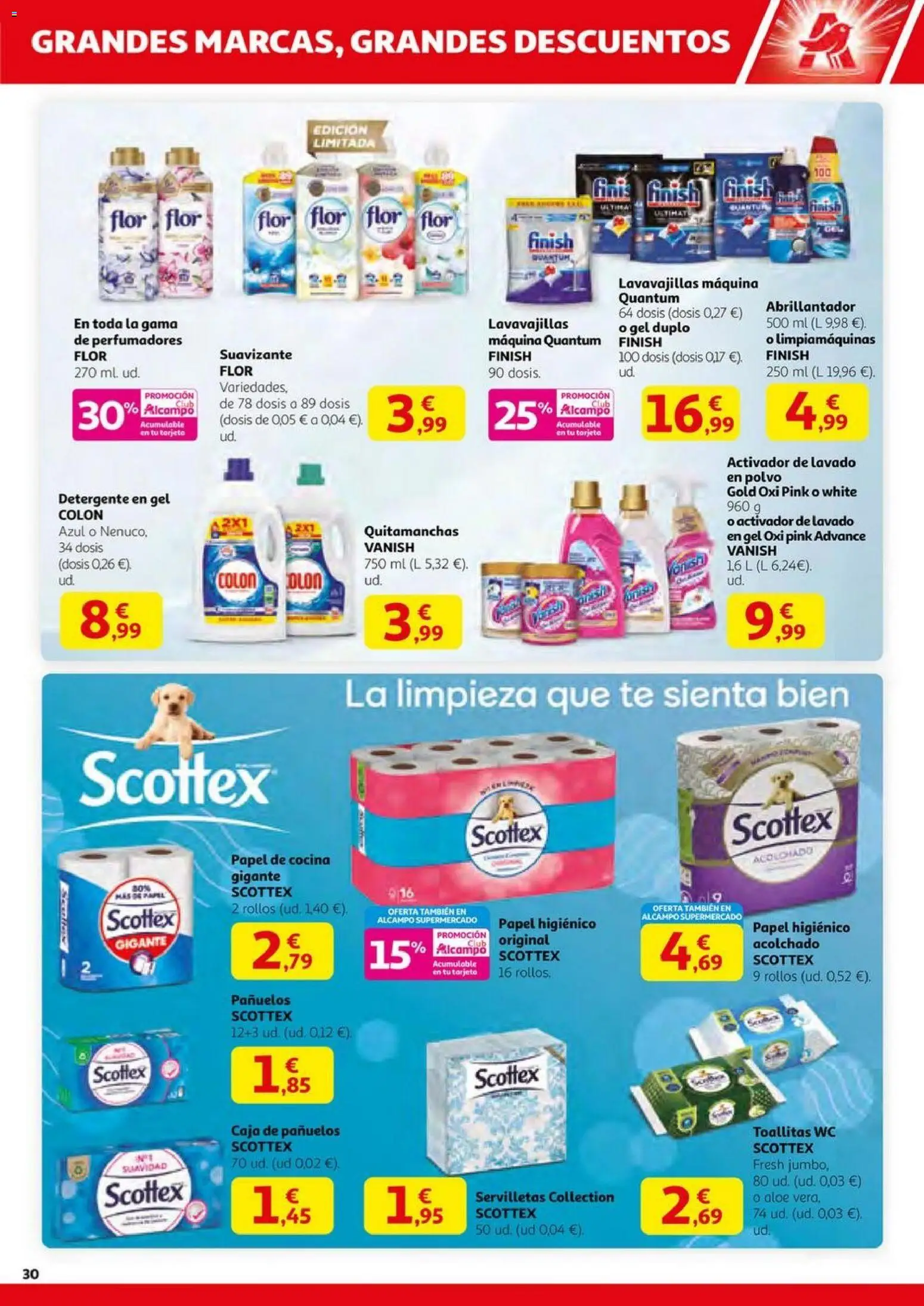 Alcampo - HG Pio XII Unificado  │ válido desde el 23.10.2025 | Página: 30 | Productos: Polvo, Quitamanchas, Suavizante, Cocina