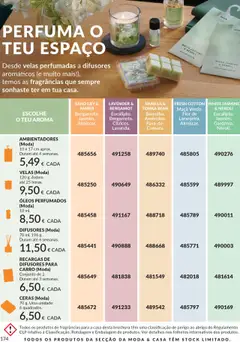 Pré-visualização VELAS (Moda), 120 g. Ardem até 25 horas. válido de 01.10.2025 | Página: 174 | Produtos: Maça, Velas