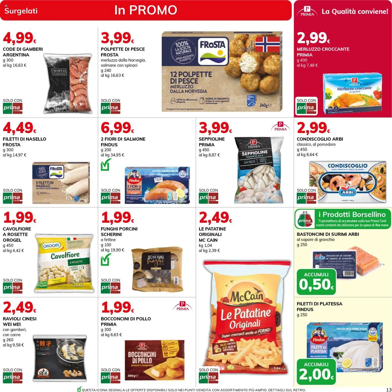 Volantino Basko del 07.04.2026 | Pagina: 13 | Prodotti: Gamberi, Patatine, Spinaci, Forno