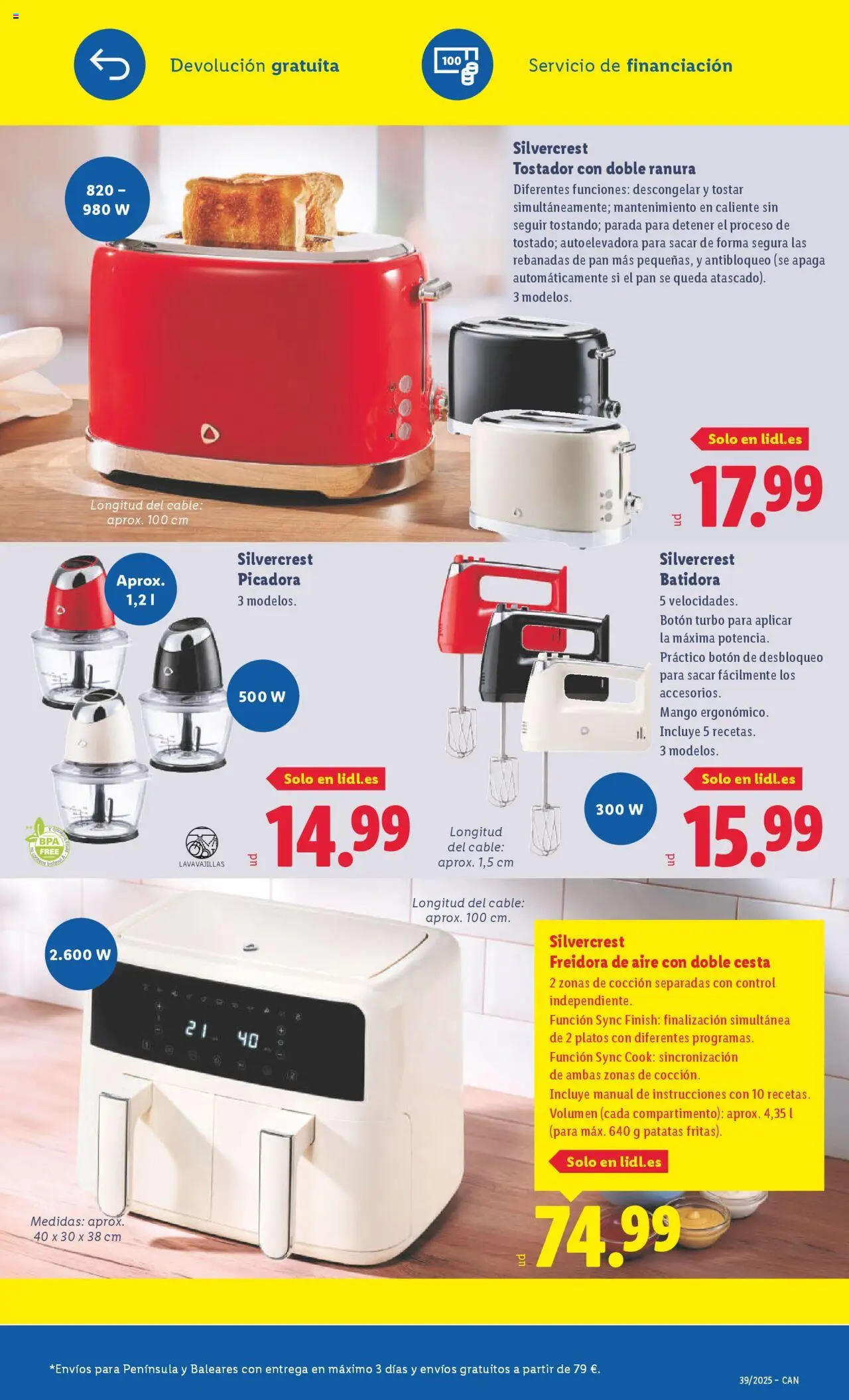 Lidl - Canarias │ válido desde el 22.09.2025 | Página: 3 | Productos: Cable, Lavavajillas, Ρούτερ, Batidora