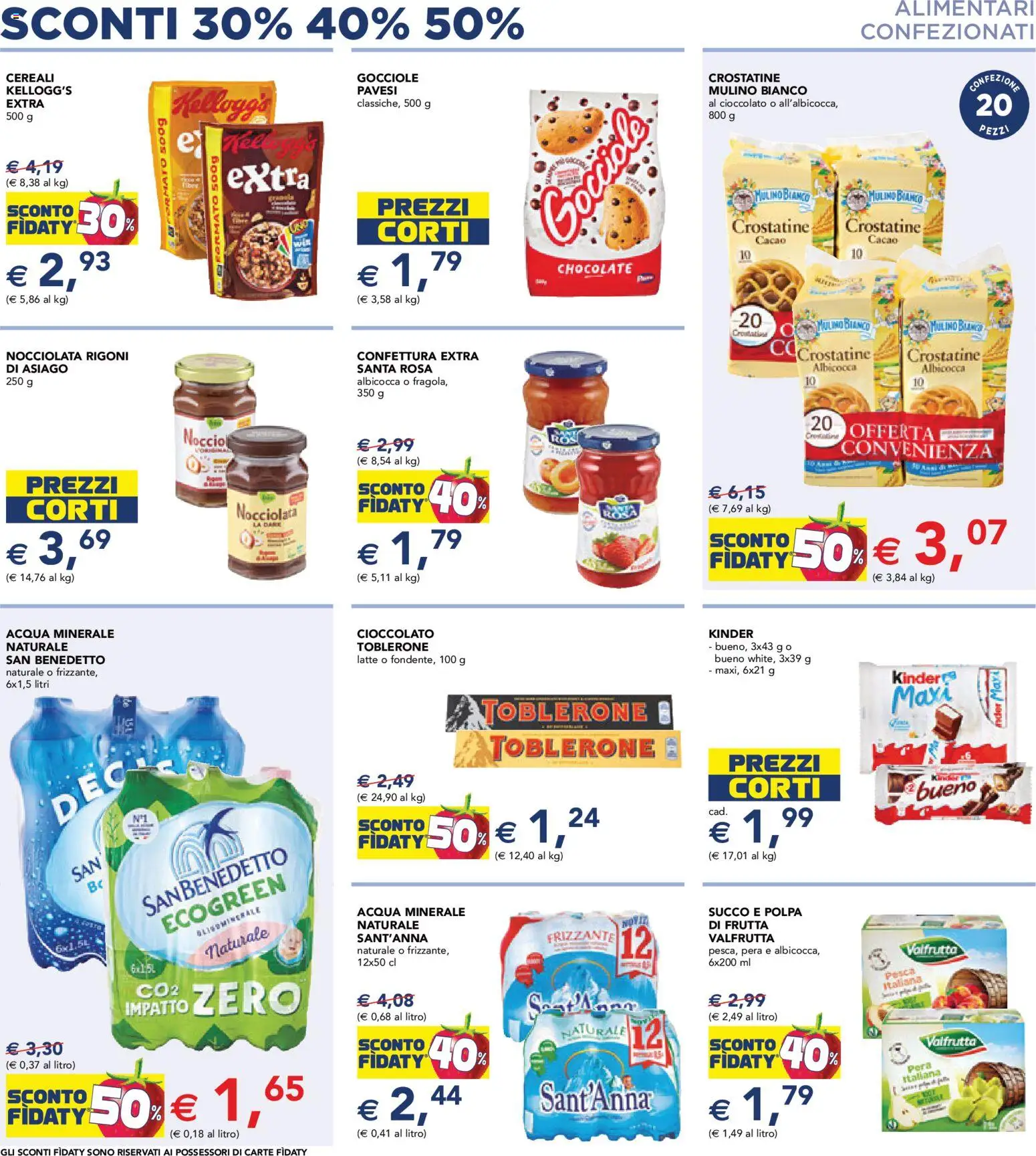 Volantino Esselunga S del 12.02.2026 | Pagina: 7 | Prodotti: Acqua, Crostatine, Pera, Cacao