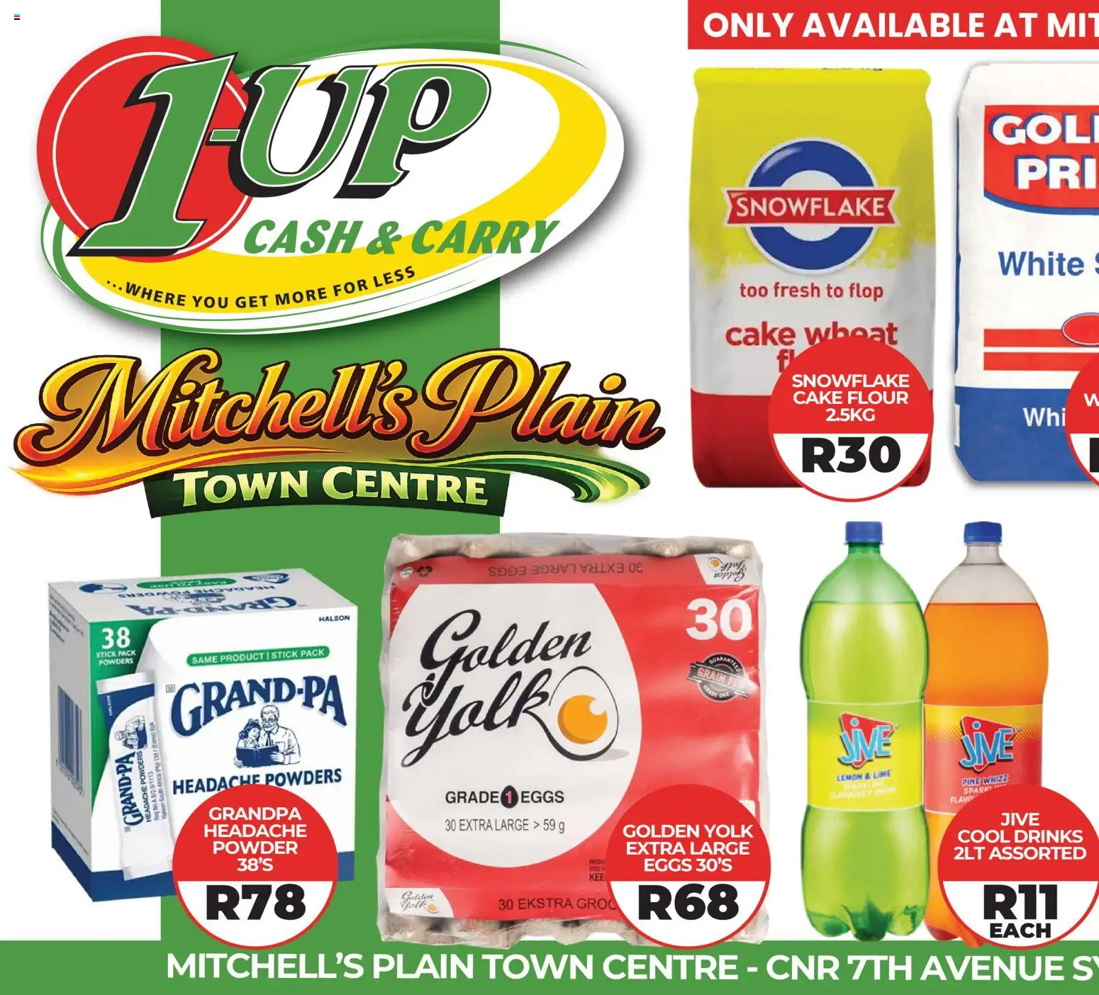 New 1UP Cash & Carry catalogue – valid from 15.04.2026 | Page: 3 | Products: Cake, Flour, Eggs, Powder