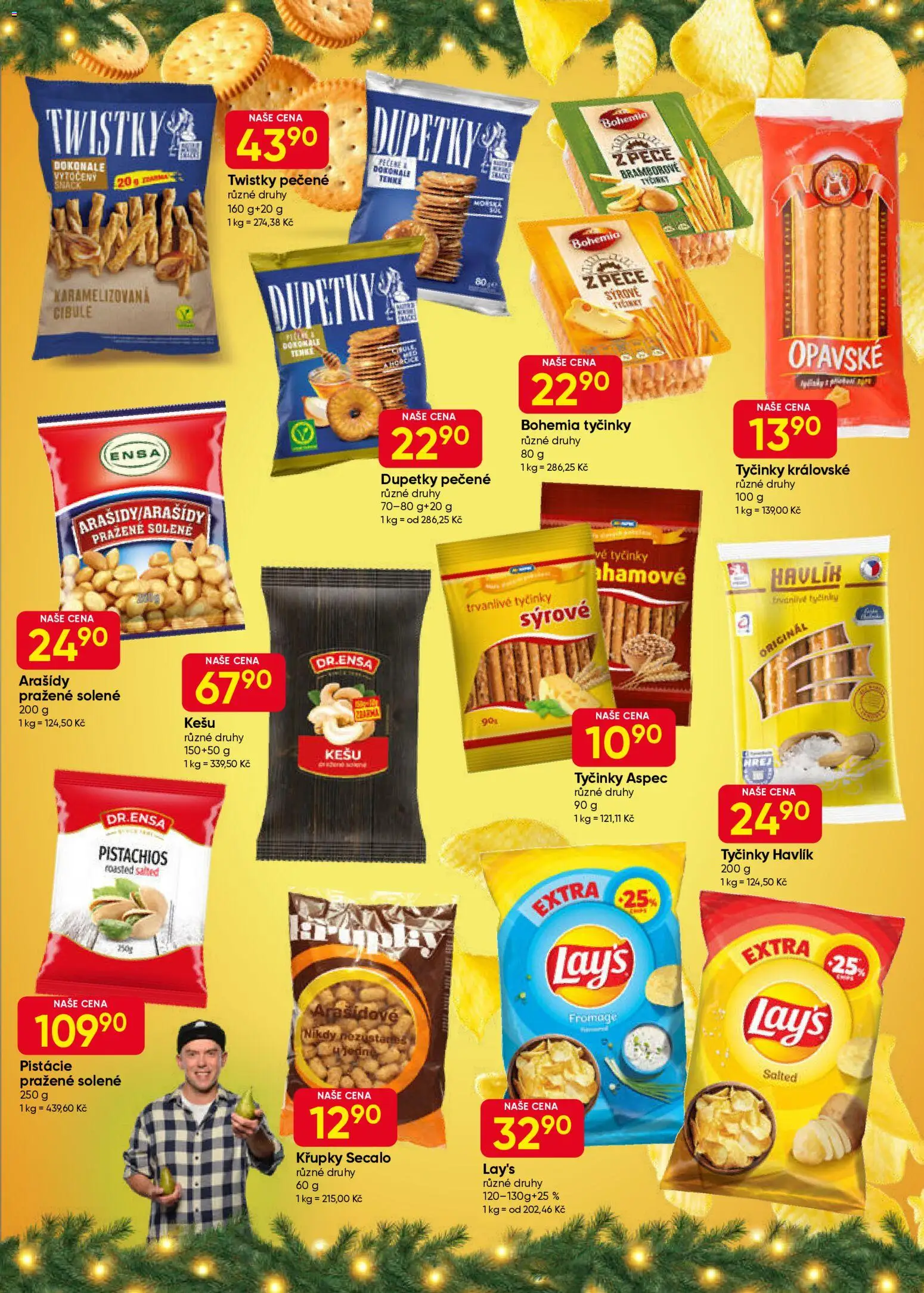 Hruška leták od 17.12.2025 | Strana: 7 | Produkty: Havlík trvanlivé tyčinky, Křupky, Snack Twistky, Cibule