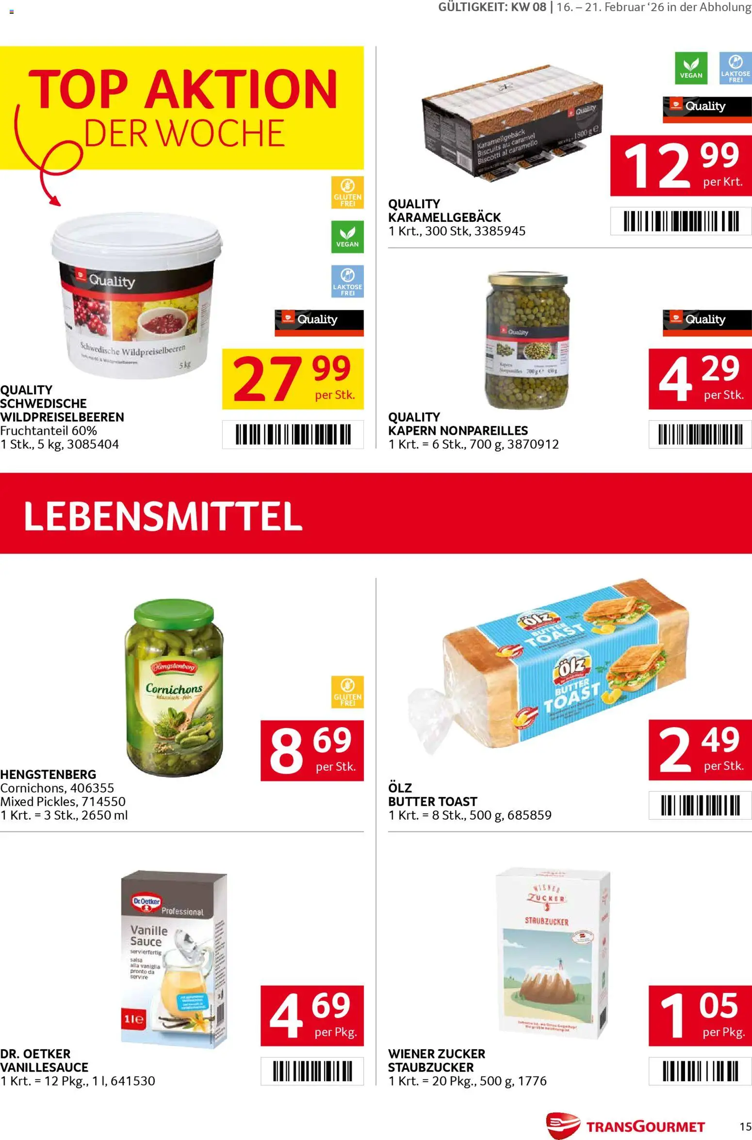 Transgourmet Flugblatt gültig ab 16.02.2026 | Seite: 15