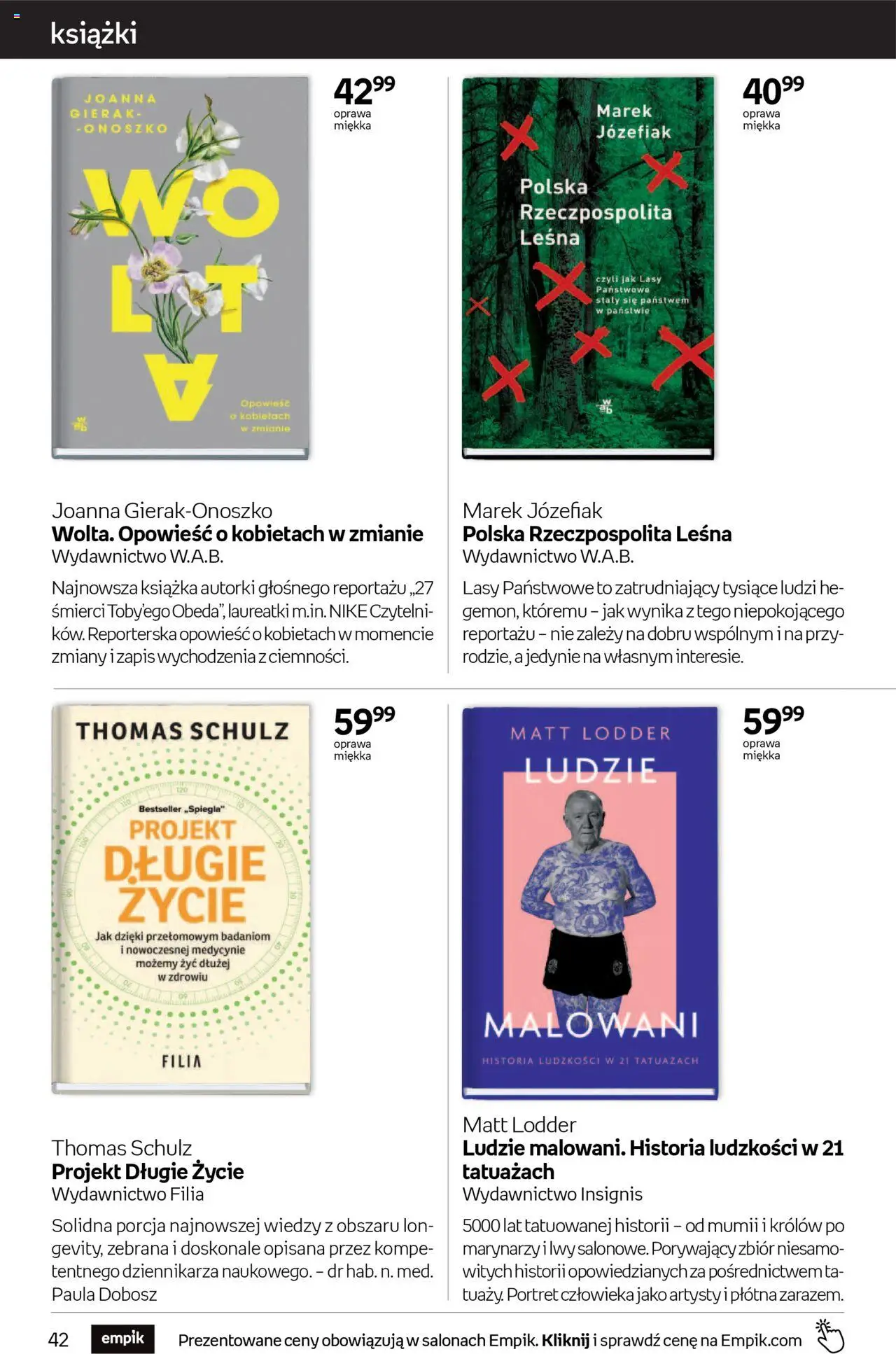 Empik promocje - Tom kultury Książki od 24.09.2025 | Strona: 42 | Produkty: Książki