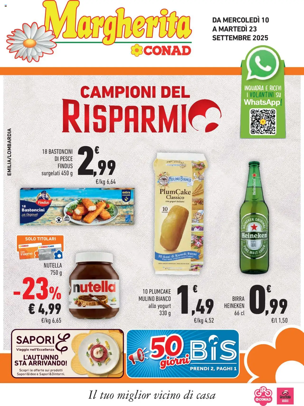 Volantino Conad del 10.09.2025 | Pagina: 1 | Prodotti: Yogurt, Birra, Pesce, Heineken