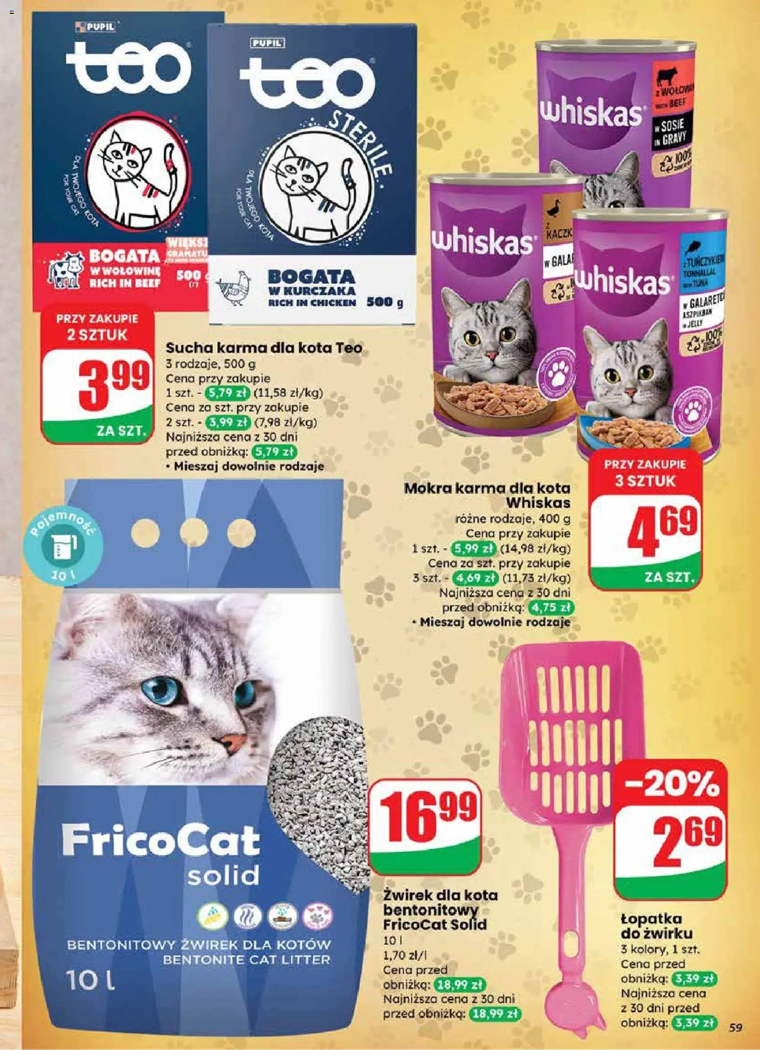 Dino Gazetka od 27.12.2025 | Strona: 59 | Produkty: Żwirek dla kota, Karma dla kota