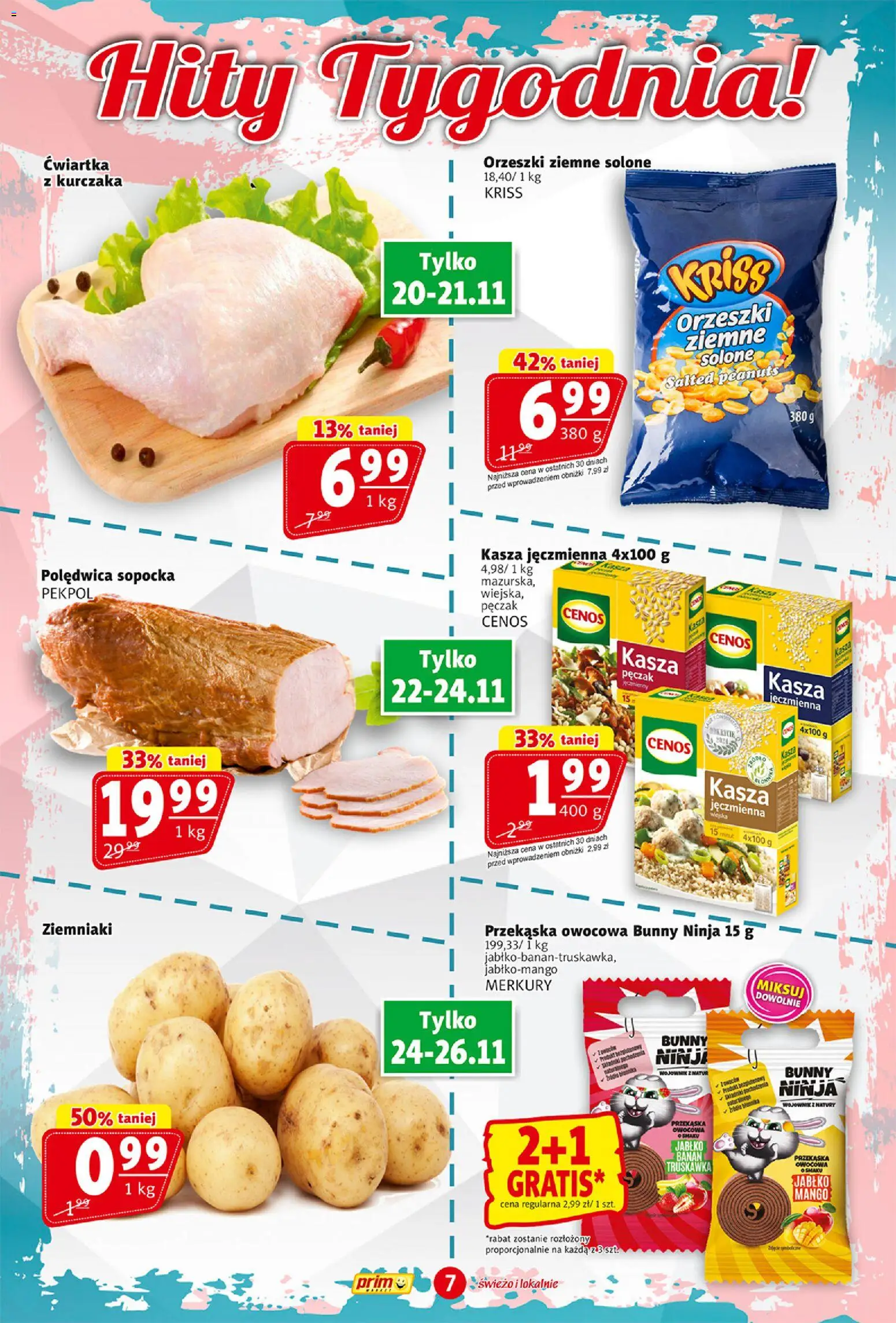 Prim Market Gazetka od 20.11.2025 | Strona: 7 | Produkty: Mango, Kasza, Kasza jęczmienna, Orzeszki ziemne