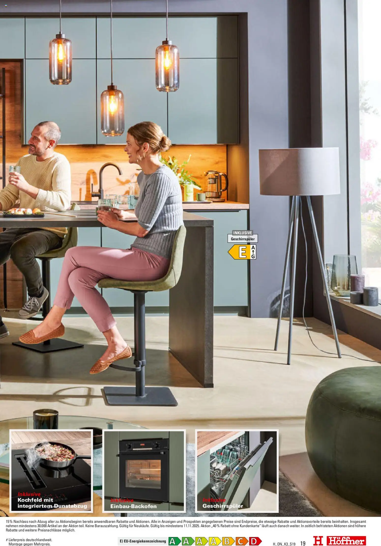 Höffner Prospekt 	 – gültig ab 03.11.2025 | Seite: 19 | Produkte: Geschirrspüler, Kochfeld, Dunstabzug