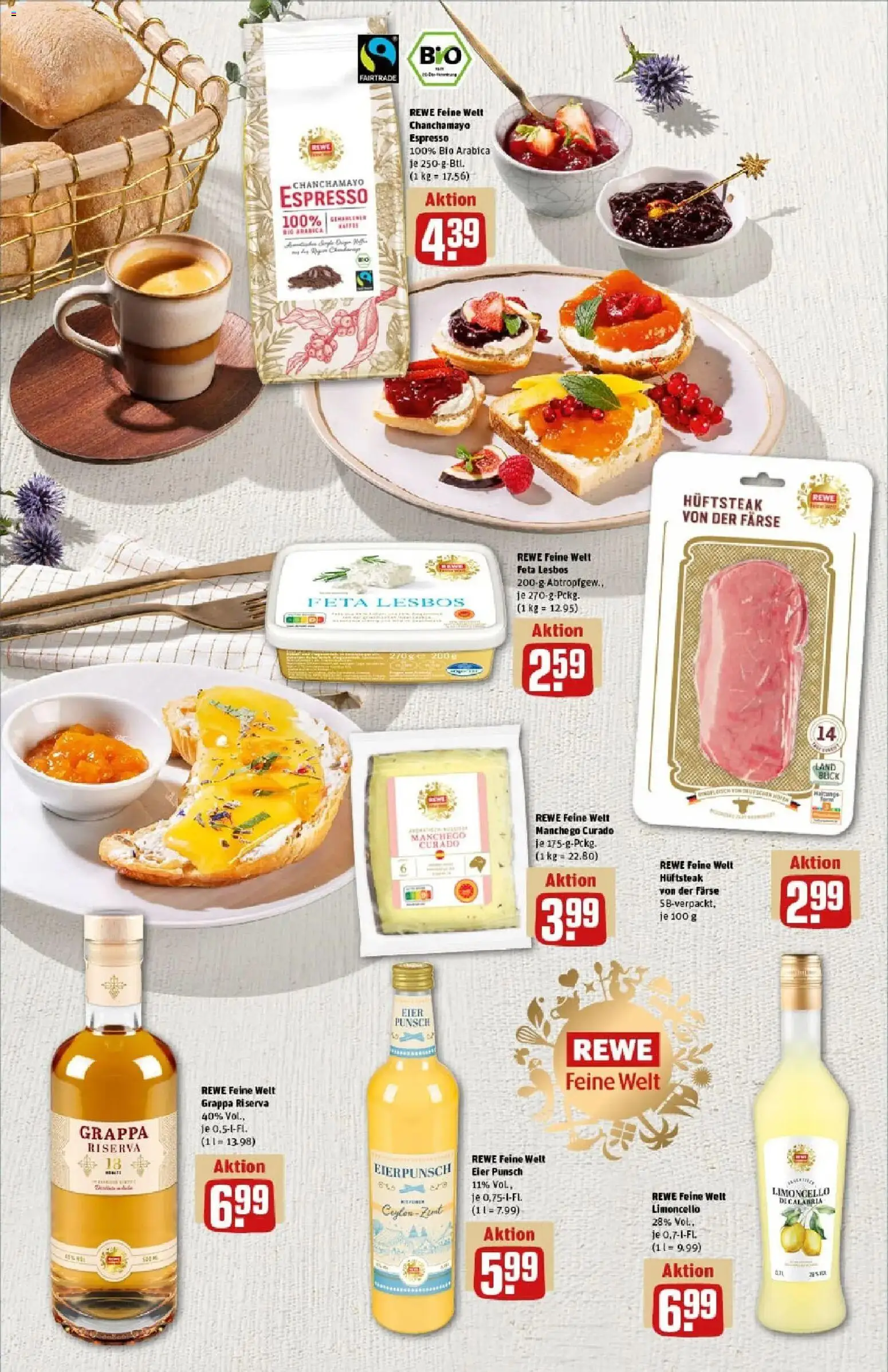Rewe prospekt Stolberg / Breinig	 – gültig ab 01.12.2025 | Seite: 21 | Produkte: Feta, Eier, Limoncello, Steak