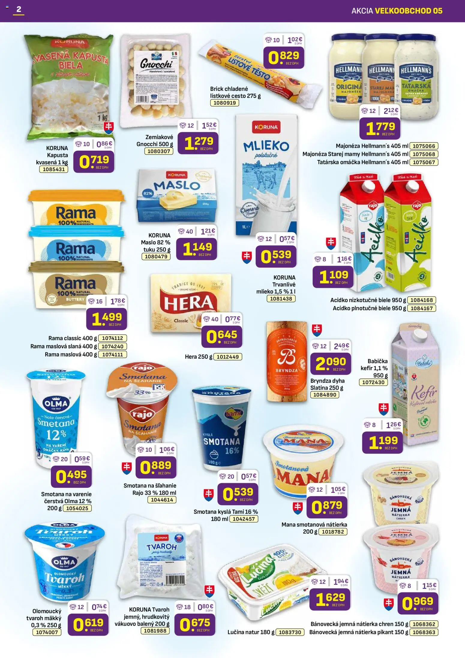 Nové Libex akcie – leták je platný od 02.03.2026 | Strana: 2 | Produkty: Maslo, Mlieko, Káva, Rama