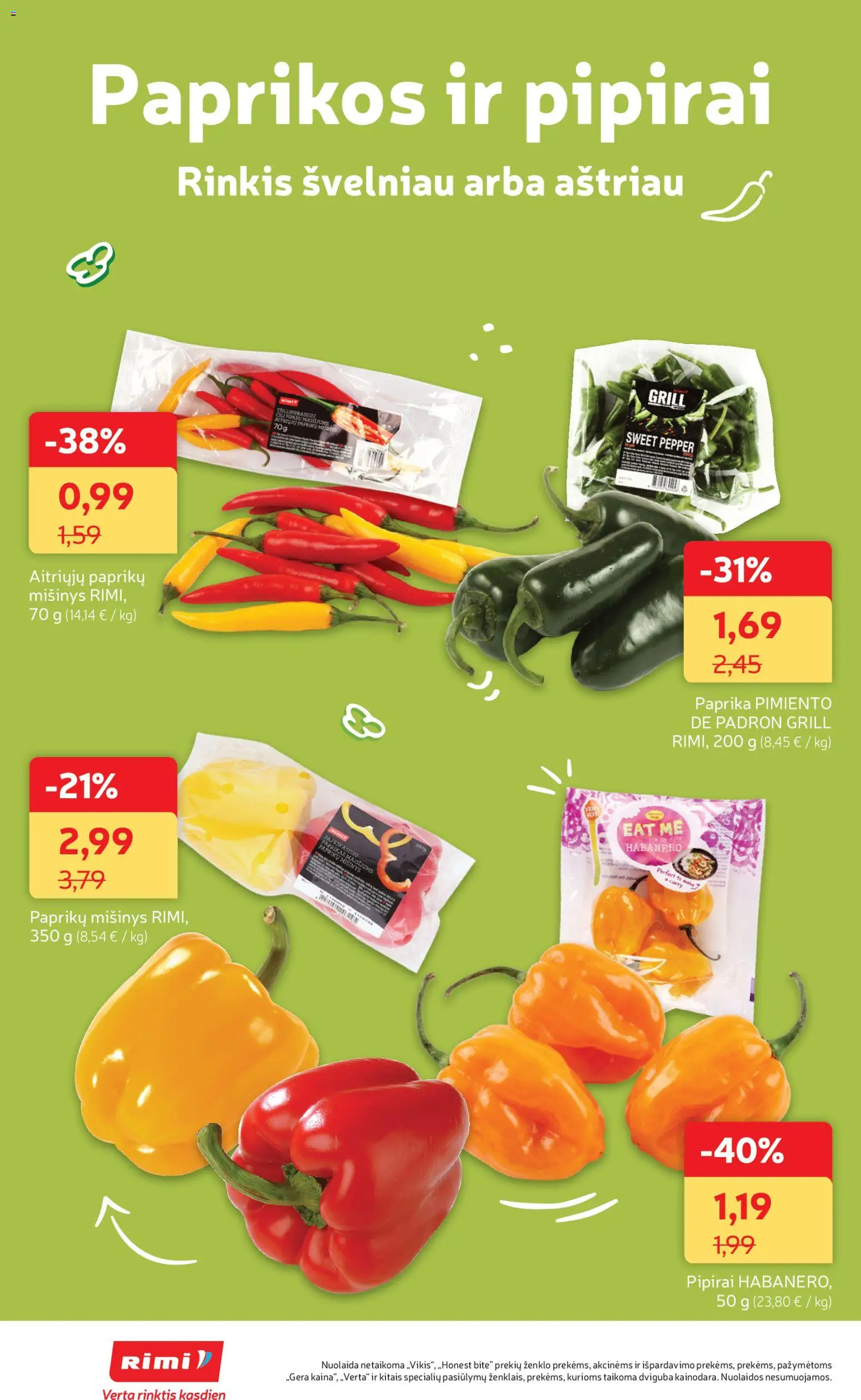 Rimi akcijos nuo 10.03.2026 | Puslapis: 12 | Prekių: Paprika