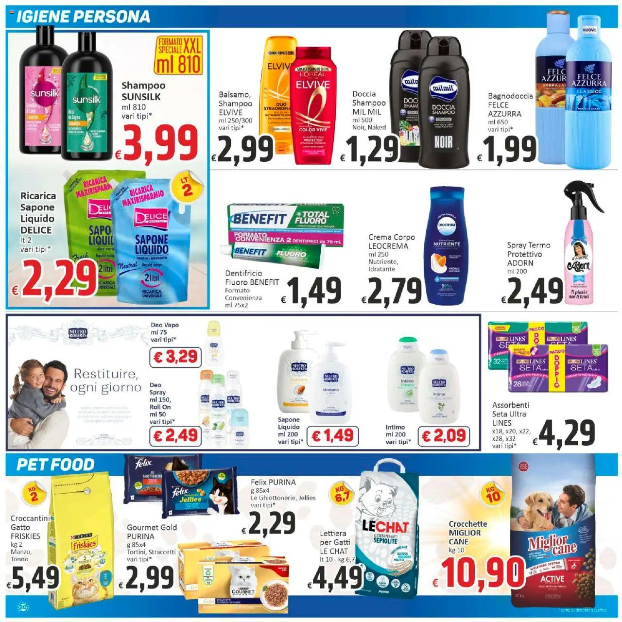 Volantino Paghi Poco del 06.08.2025 | Pagina: 20 | Prodotti: Crema, Intimo, Crocchette, Aloe vera