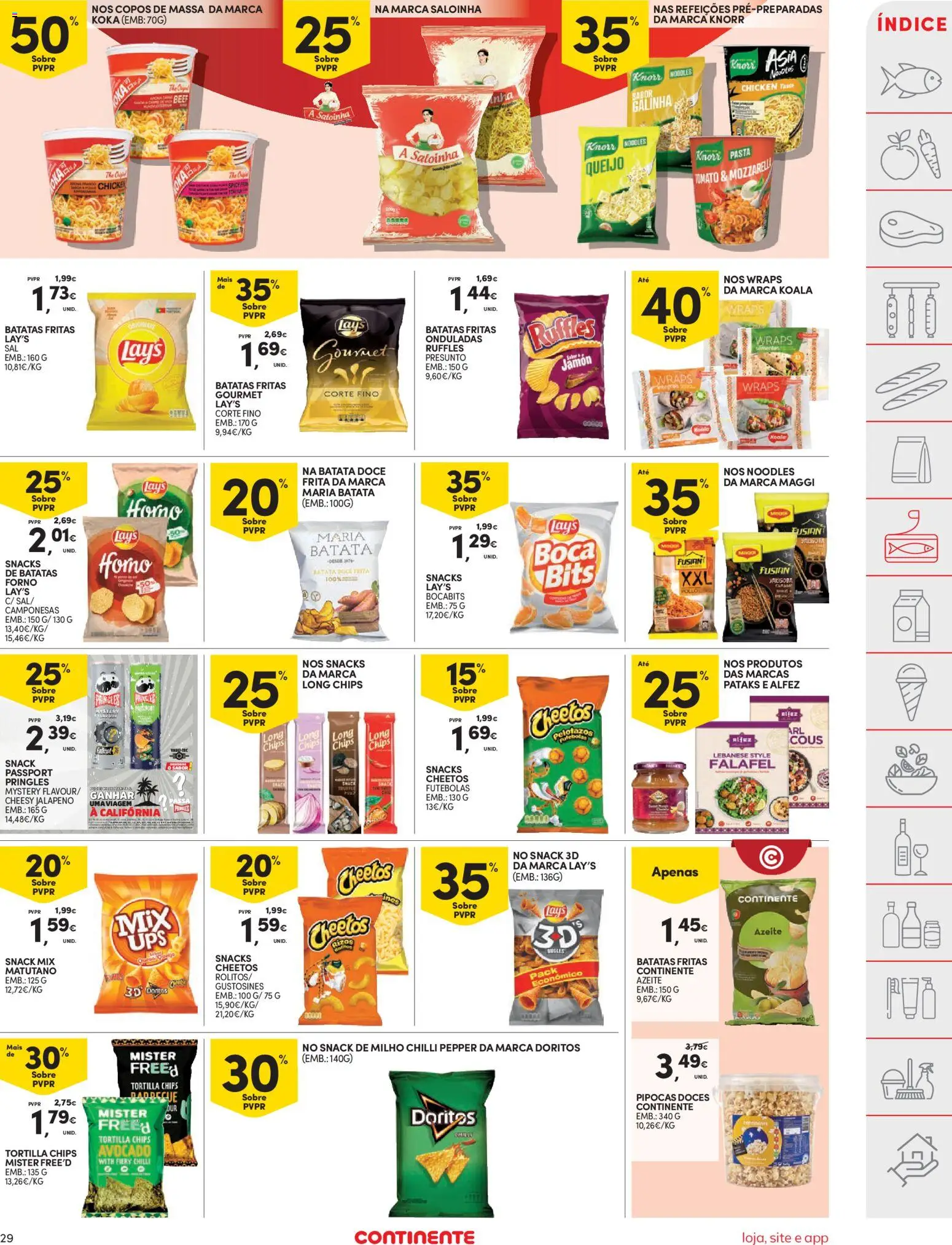 Continente folheto │ válido de 03.03.2026 | Página: 29 | Produtos: Knorr, Queijo, Presunto, Batatas fritas