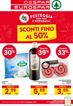 Anteprima del volantino Eurospar Nord catalogo valido a partire dal 07.08.2025