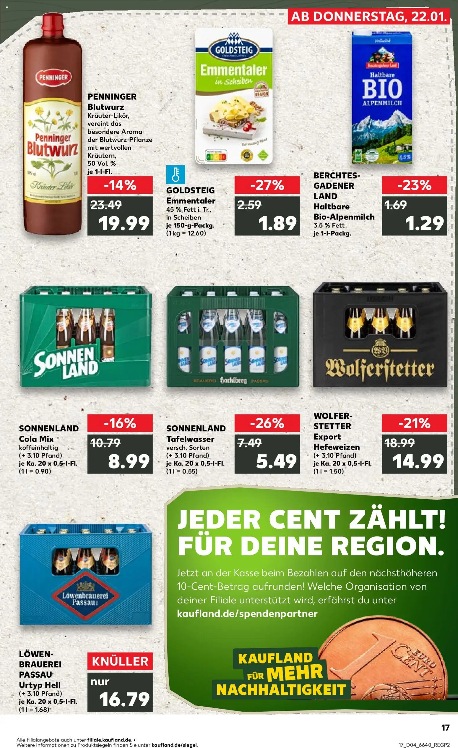 Kaufland Prospekt 	 – gültig ab 22.01.2026 | Seite: 17 | Produkte: Cola