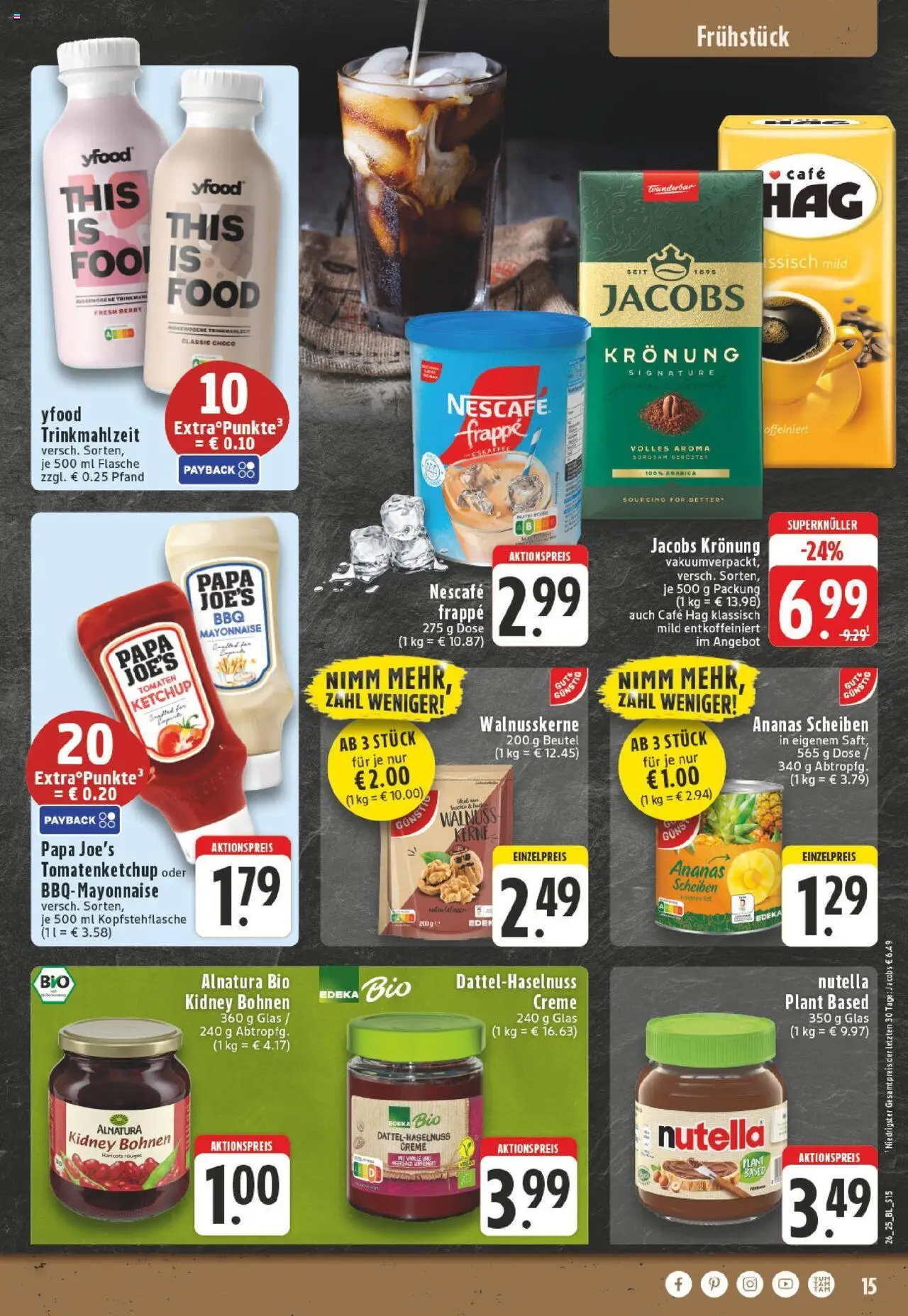 Edeka prospekt Nettetal-Hinsbeck	 - gültig ab dem 22.06.2025 | Seite: 15 | Produkte: Nescafe, Ananas, Tomaten, Nutella
