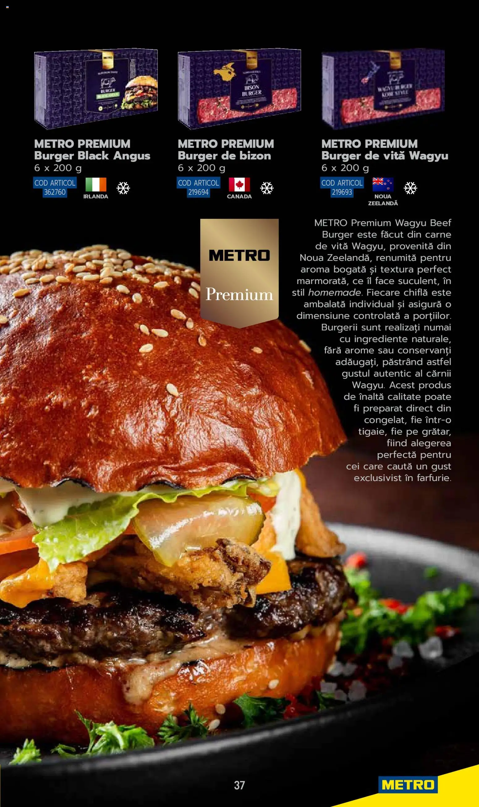 Noul catalog Metro – valabil de la 03.06.2025 | Pagină: 37 | Produse: Chiflă, Burger