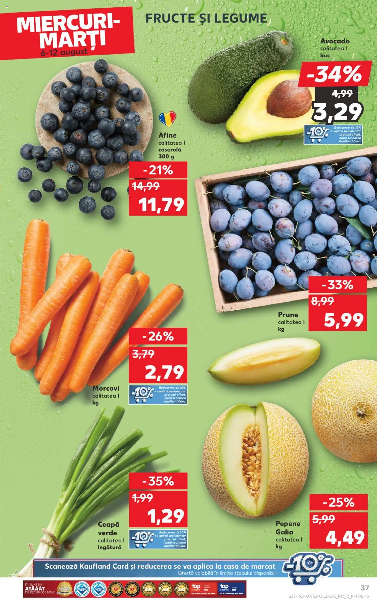 Catalog Kaufland - Tulcea – valabil de la 06.08.2025 | Pagină: 37 | Produse: Afine, Avocado, Ceapă, Fructe