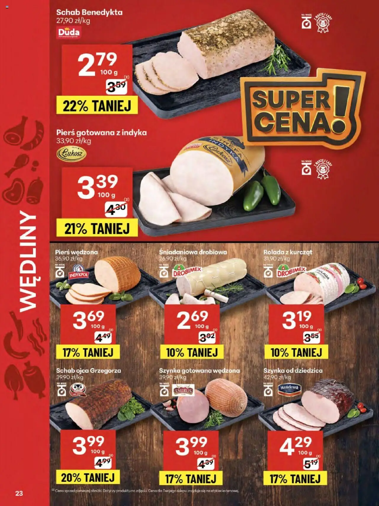 Delikatesy Centrum Gazetka - Sklepy Własne od 14.08.2025 | Strona: 23 | Produkty: Schab, Szynka, Wędliny, Szynka gotowana