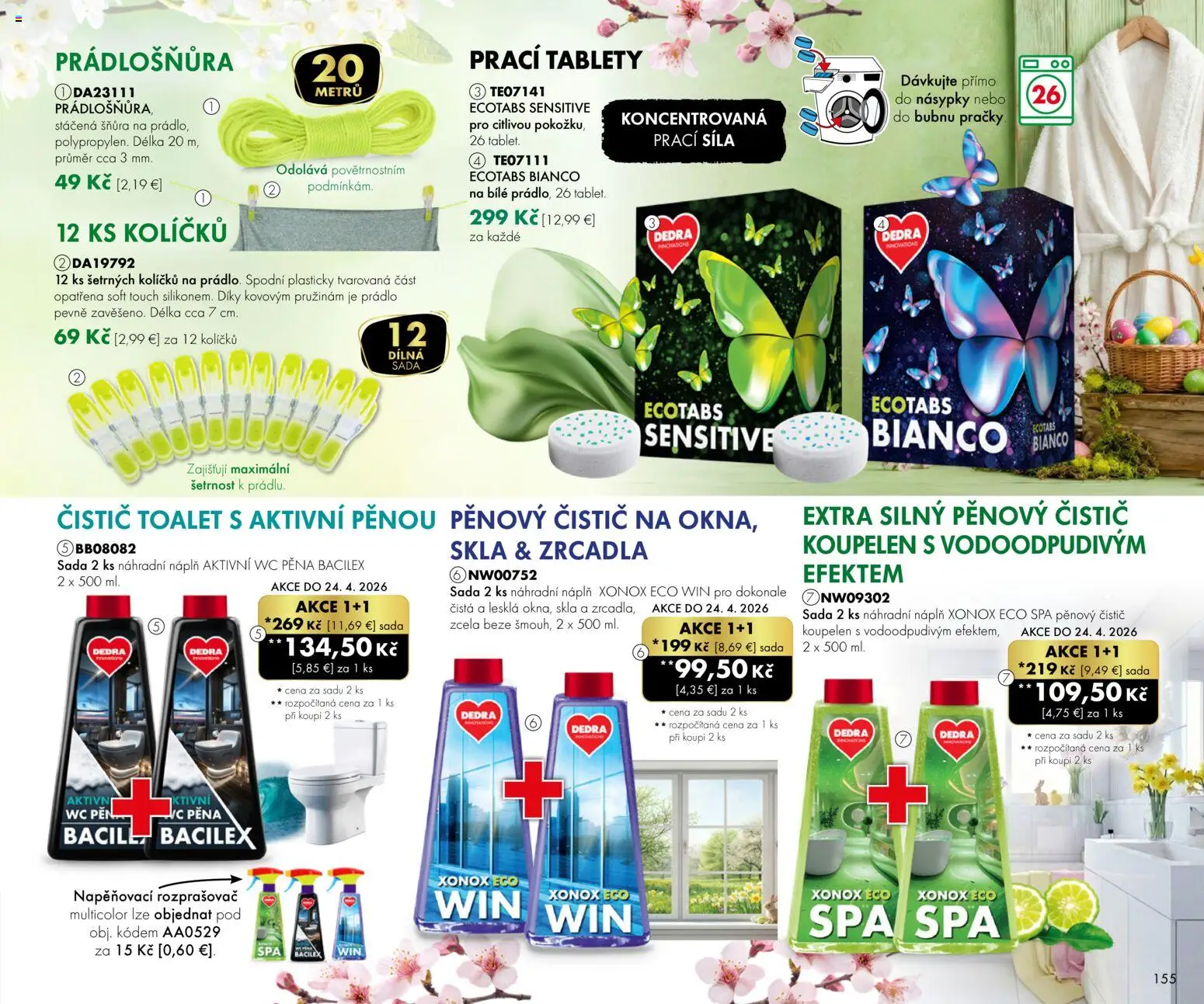Nové Dedra akcie – leták je platný od 01.02.2026 | Strana: 55 | Produkty: Práčky, Wc