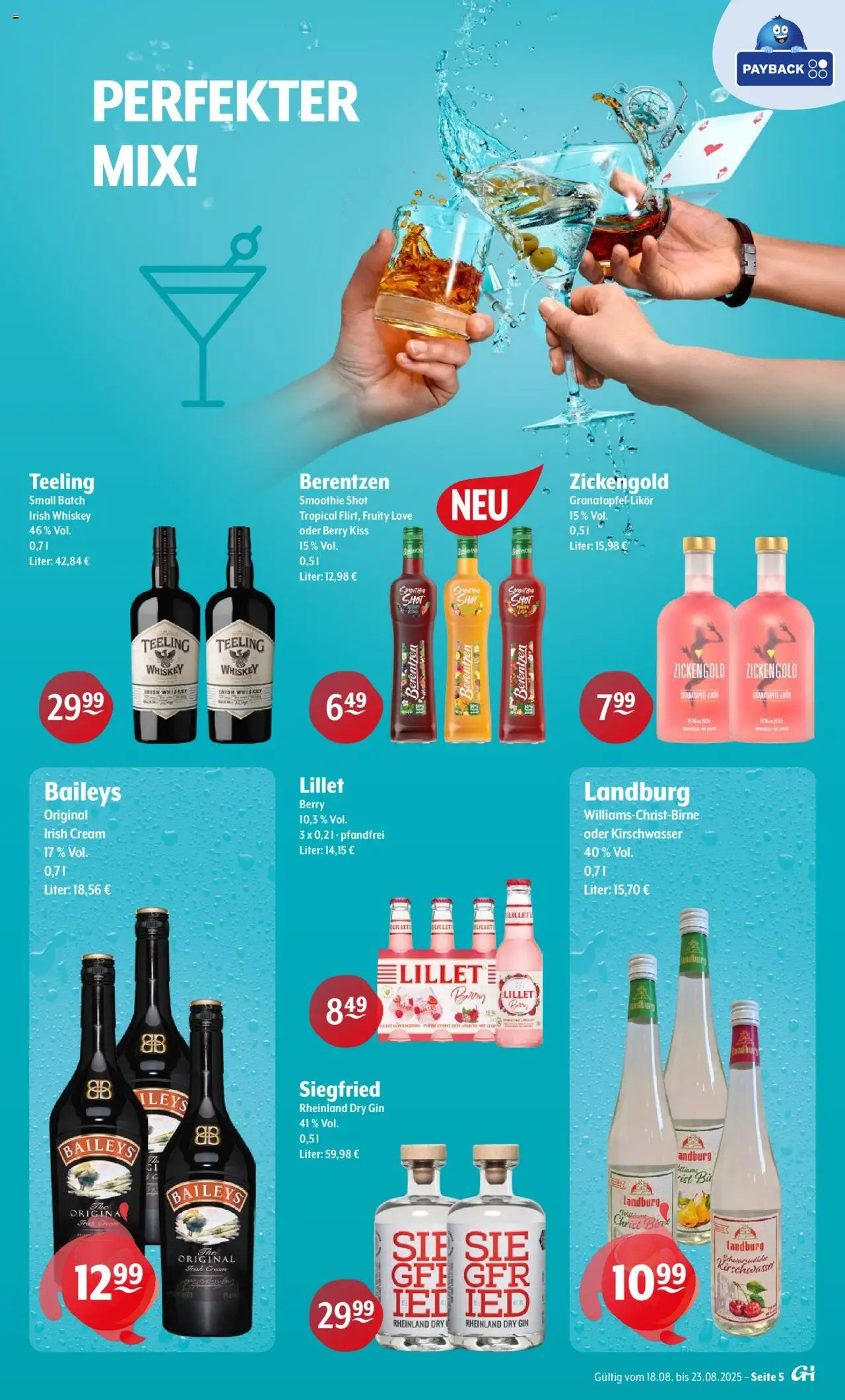 Getränke Hoffmann Prospekt 	 - gültig ab dem 18.08.2025 | Seite: 5 | Produkte: Granatapfel, Lillet, Gin, Berentzen