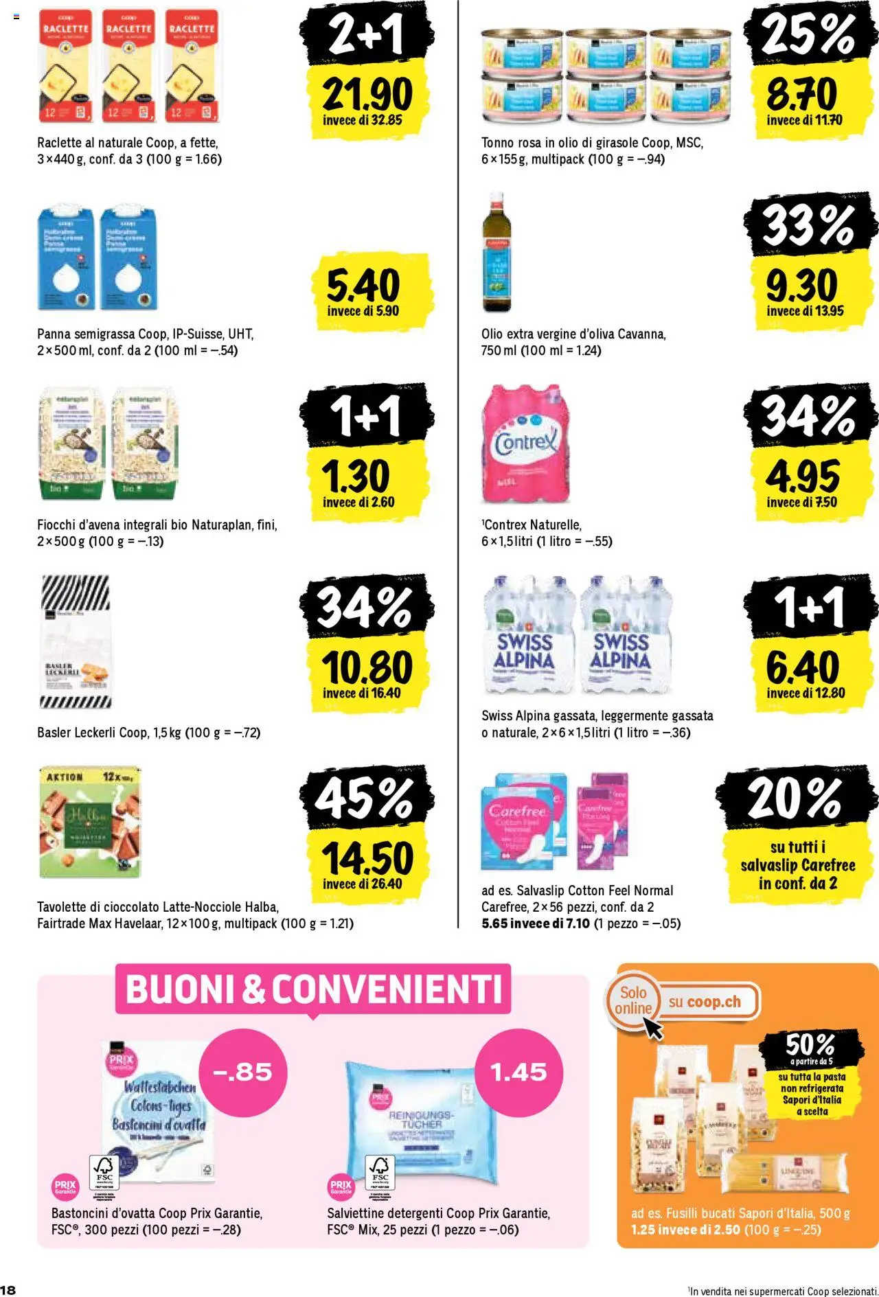 Coop - Una settimana di azioni – gültig ab 11.09.2025 | Seite: 18 | Produkte: Pasta, Raclette