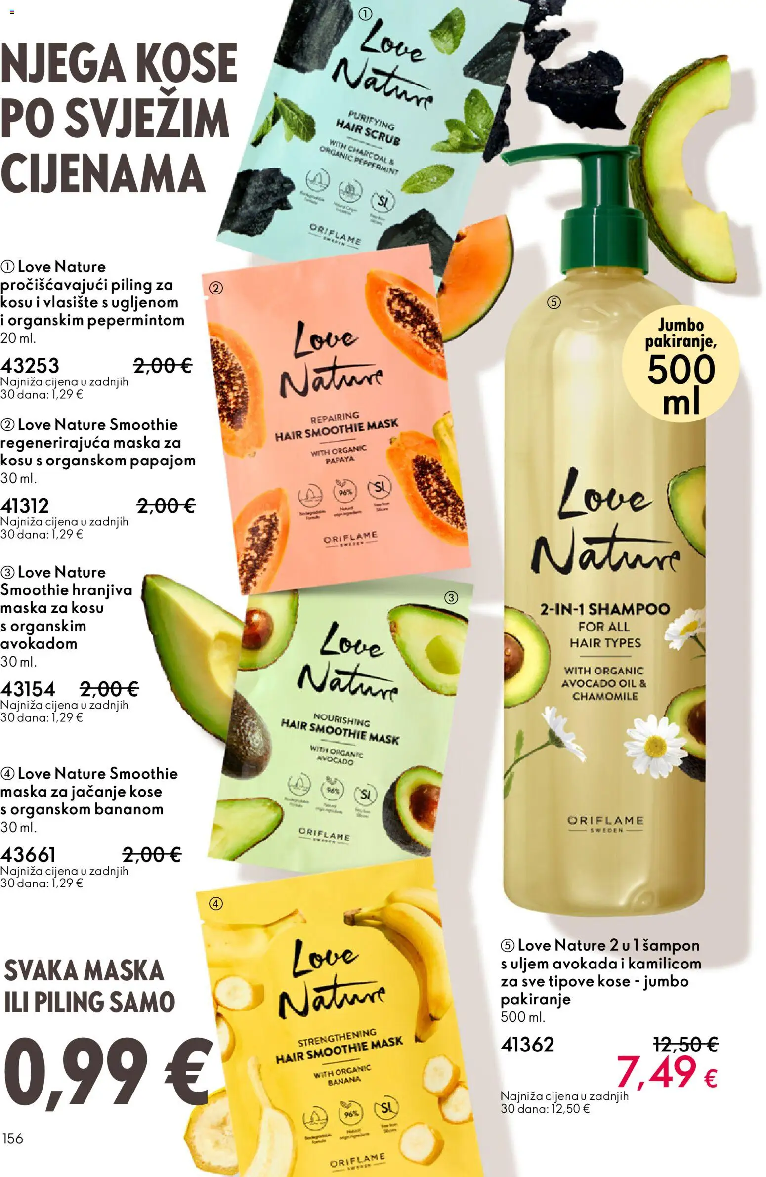 Oriflame katalog | vrijedi od 11.03.2026 | Stranica: 156 | Proizvodi: Maska za kosu, Maska, Piling, Smoothie