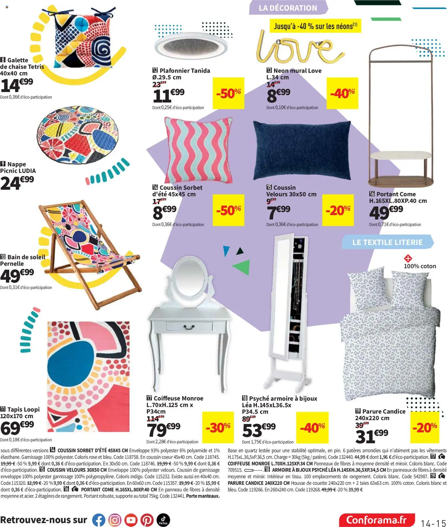 {H1} | Page: 15 | Produits: Plafonnier, Enveloppe, Chaise, Tapis