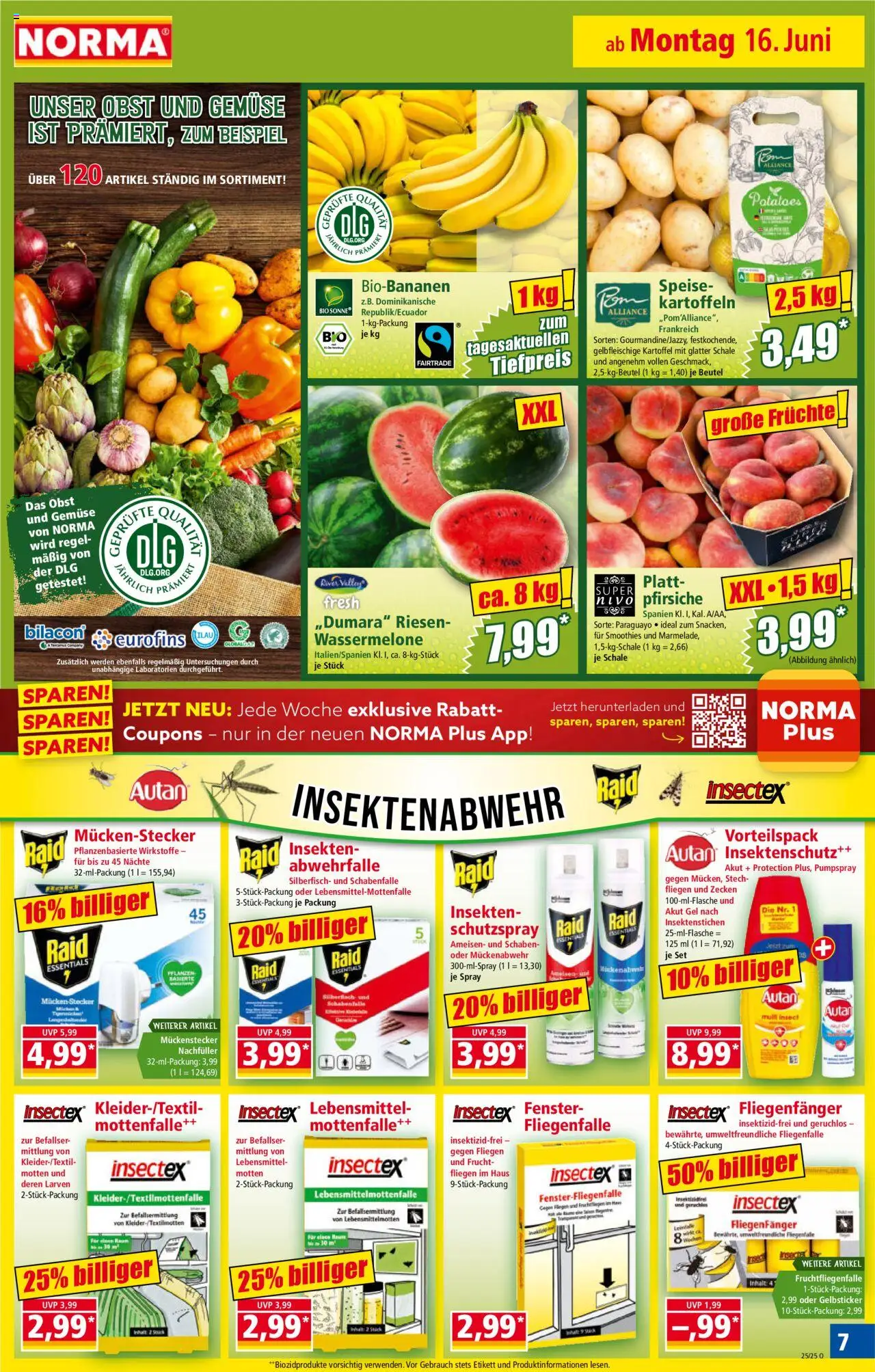 Norma Prospekt 	 - gültig ab dem 16.06.2025 | Seite: 8 | Produkte: Kartoffeln, Gemüse, Obst, Wassermelone