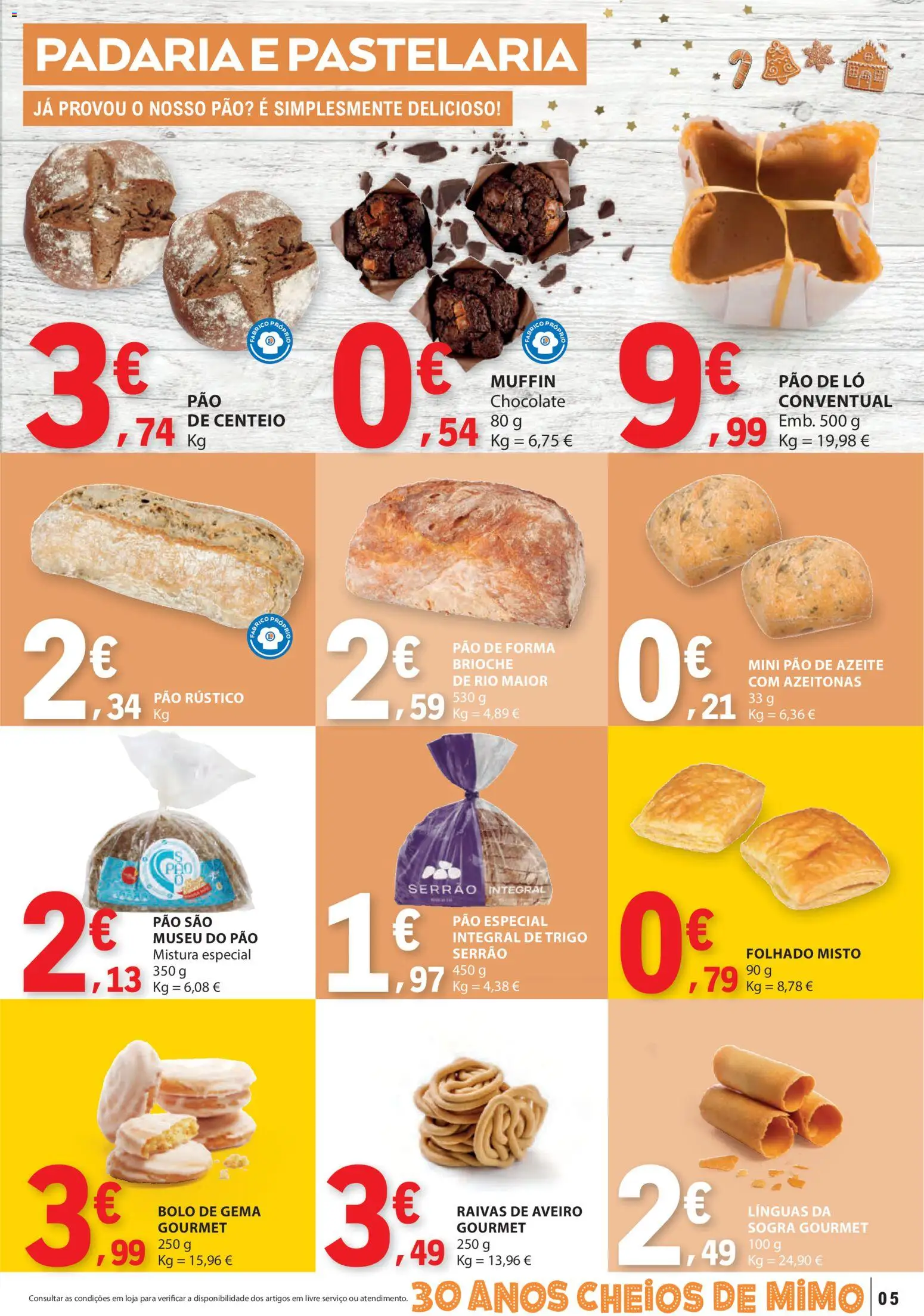 E.Leclerc folheto │ válido de 20.11.2025 | Página: 5 | Produtos: Pão de forma, Azeitonas, Bolo, Chocolate