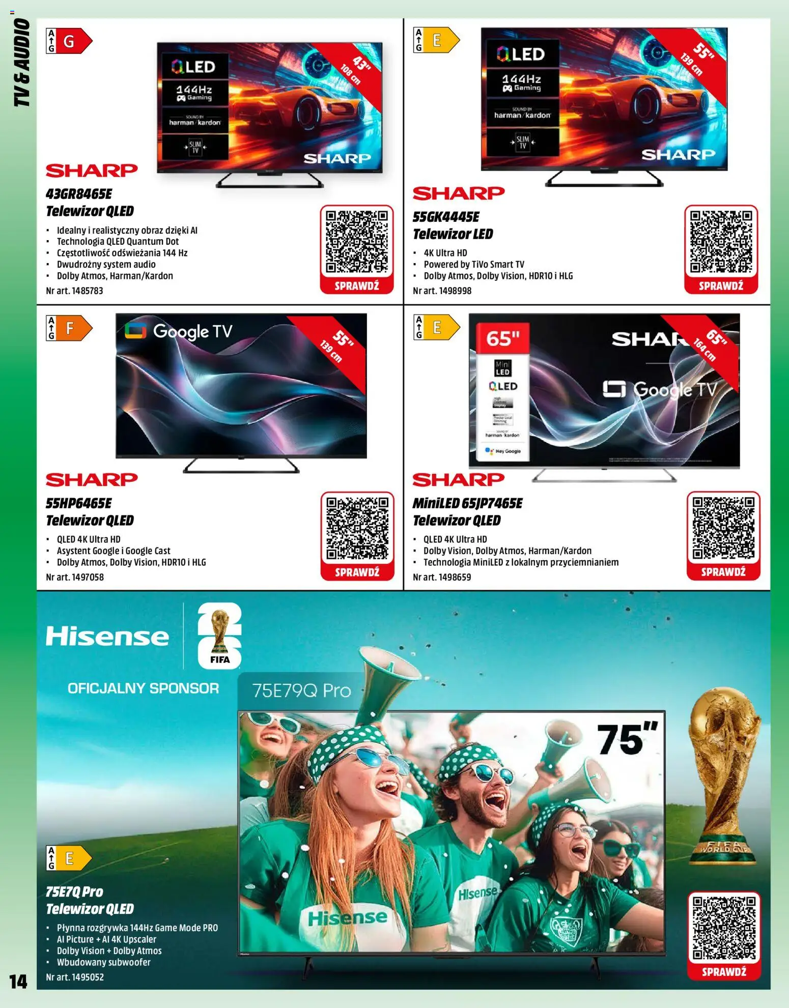 Media Markt promocje od 01.12.2025 | Strona: 14 | Produkty: Telewizor, Audio