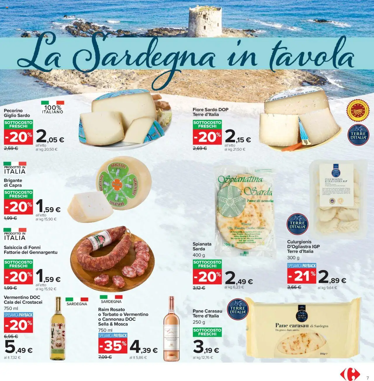 Volantino Carrefour del 15.09.2025 | Pagina: 7 | Prodotti: Pane, Salsiccia, Pecorino