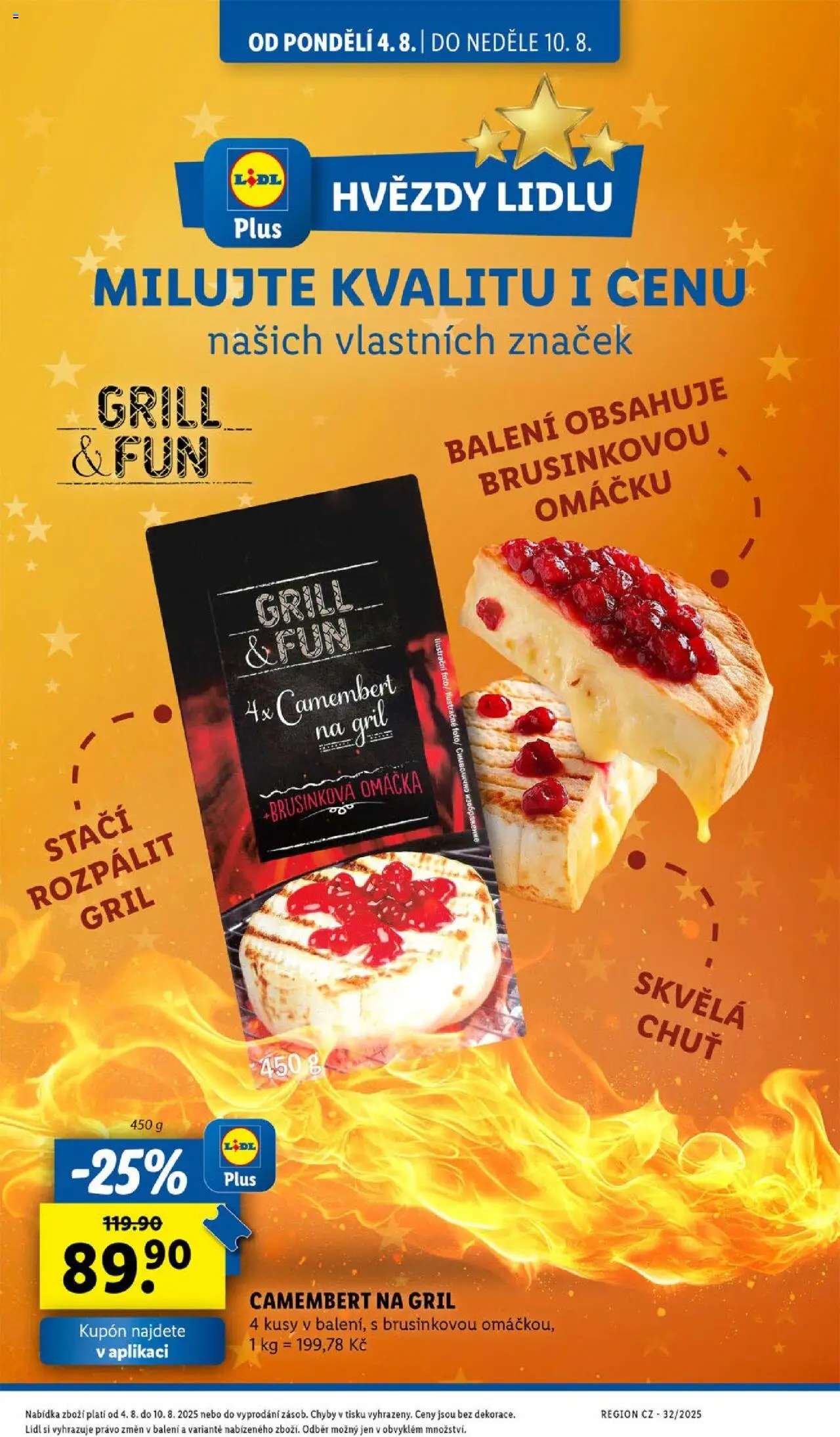 Lidl leták od 04.08.2025 | Strana: 38 | Produkty: Gril, Camembert