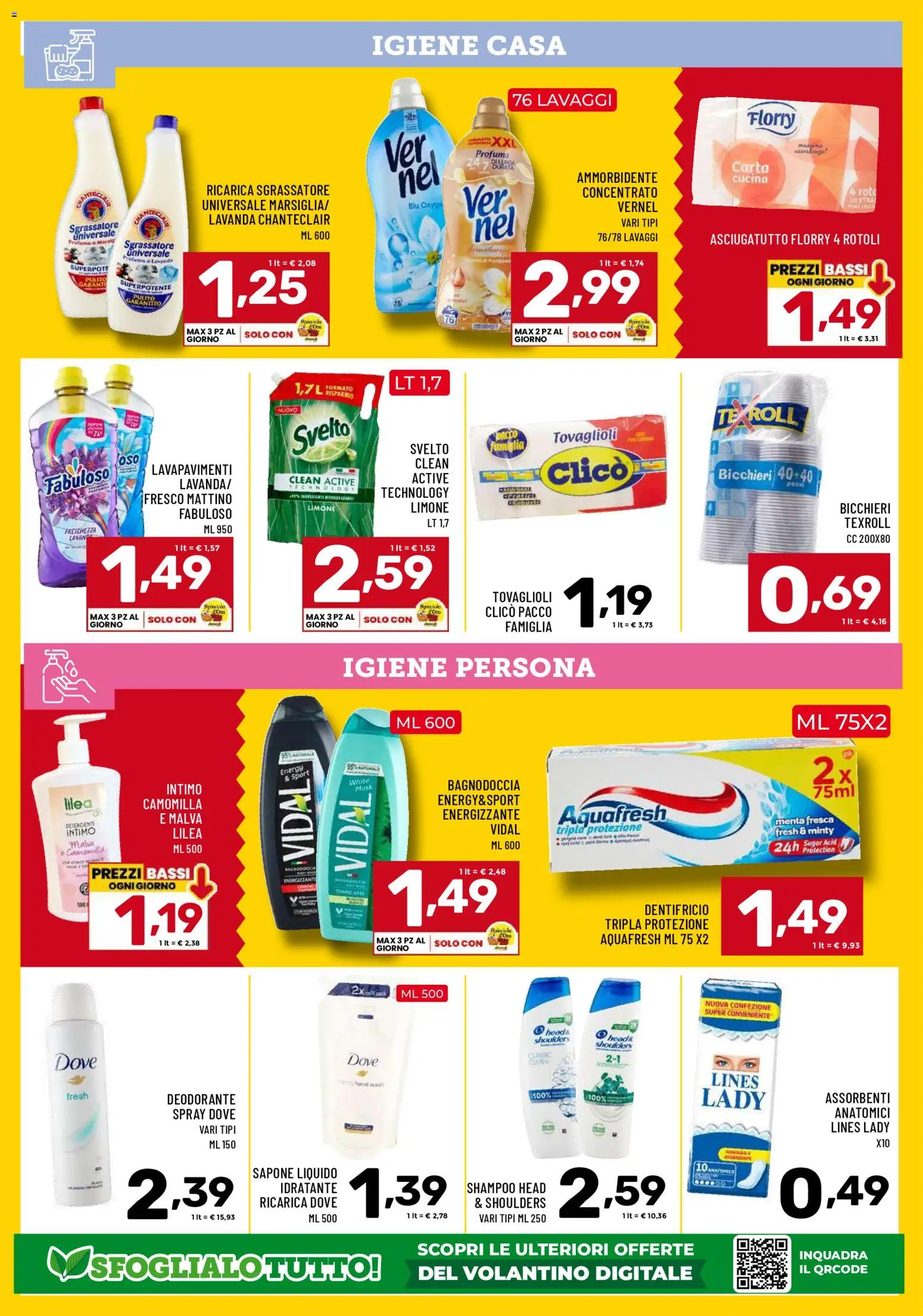 Volantino Il Centesimo del 14.11.2025 | Pagina: 12 | Prodotti: Shampoo, Sapone, Deodorante, Ammorbidente