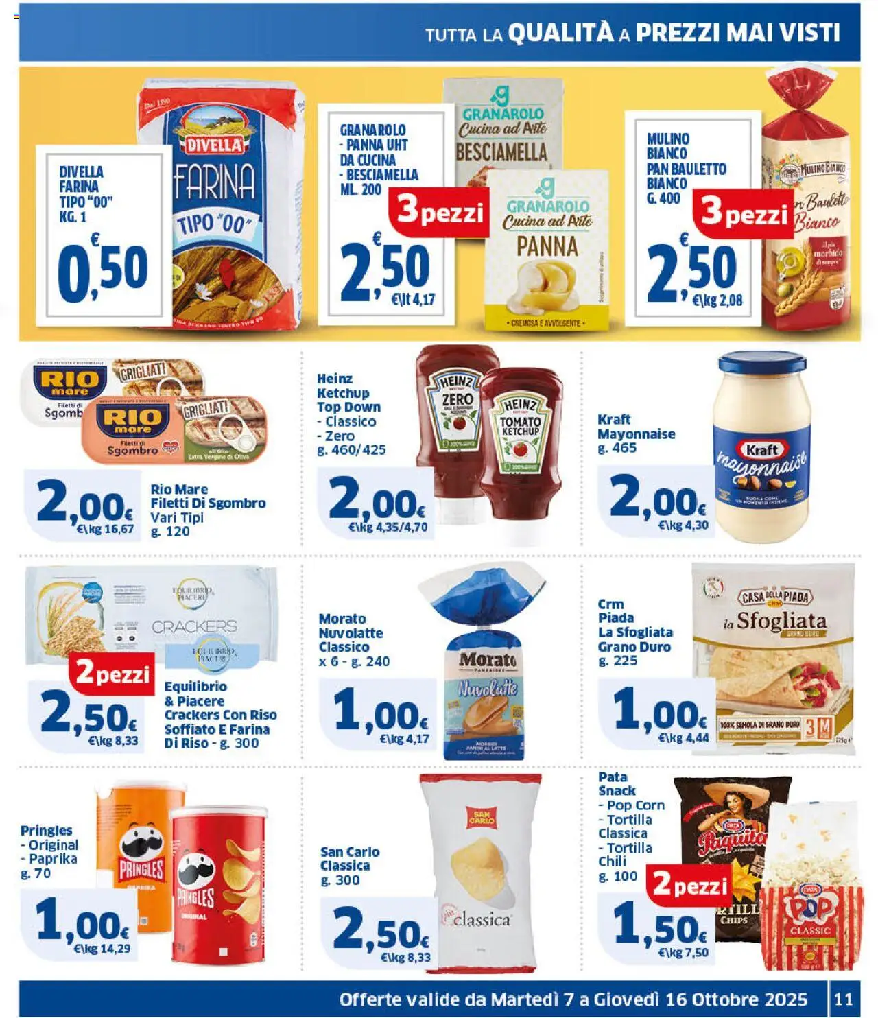 Volantino SIGMA del 07.10.2025 | Pagina: 11 | Prodotti: Latte, Top, Farina, Crackers